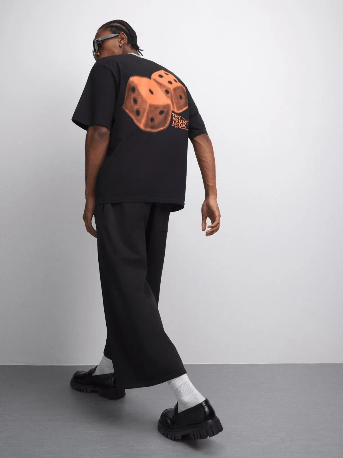 The FIX Men's Black 'Dice' Graphic Top