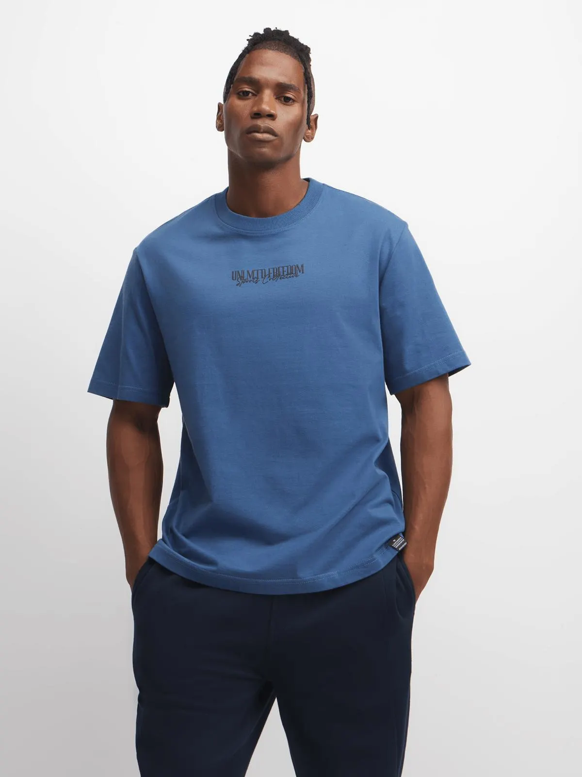 TS Mens Unlimited Freedom Graphic Armoury Blue Tee