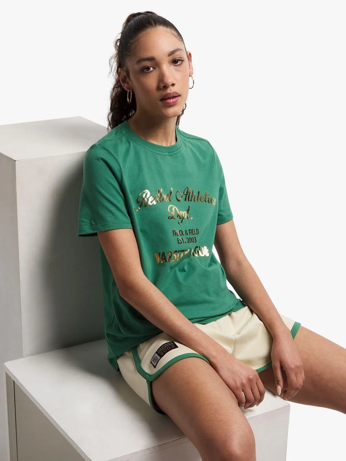 Redbat Athletics Women's Green T-Shirt