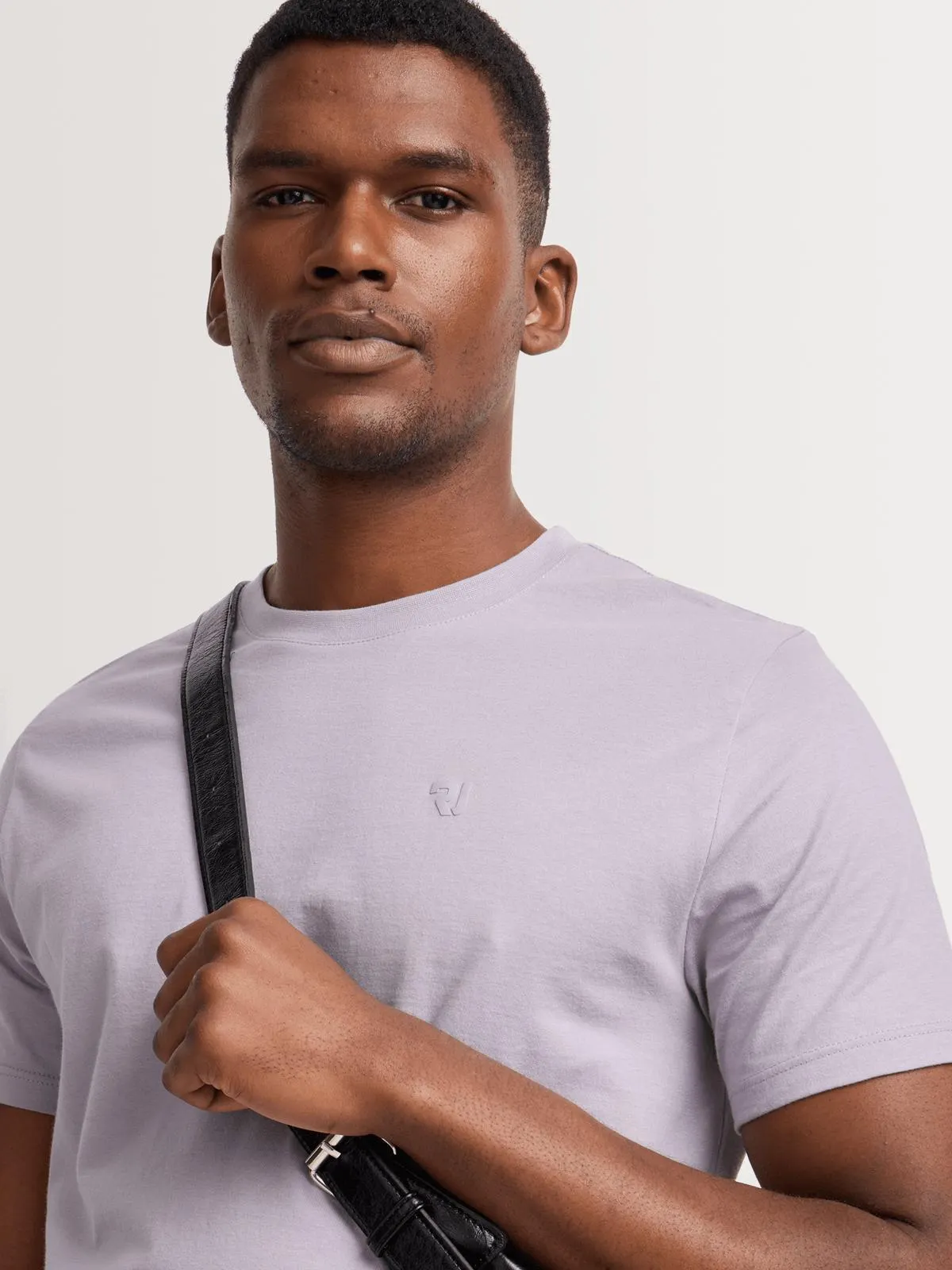 Relay Jeans Men's Crew Neck Lightweight Basic Lilac T-Shirt