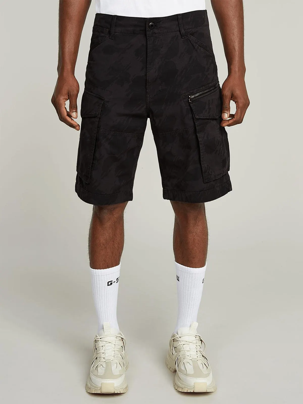 G-Star Men's Rovic Zip Relaxed Black Shorts