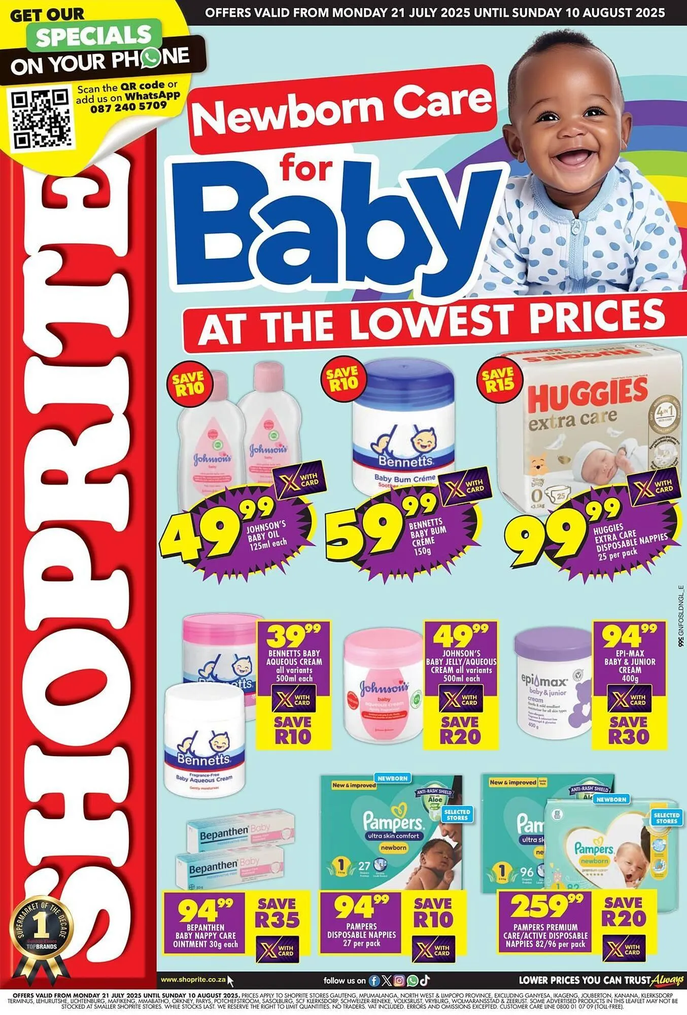 Shoprite catalogue from 22 July to 10 August 2025 - Catalogue Page 1