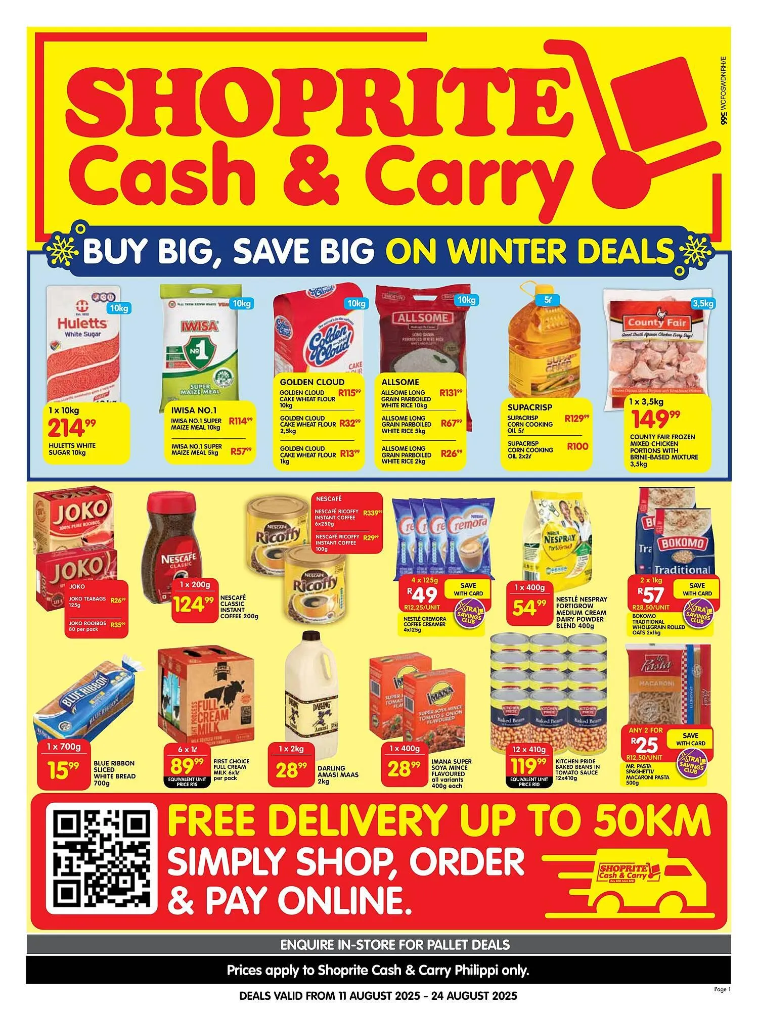 Shoprite catalogue from 11 August to 24 August 2025 - Catalogue Page 1