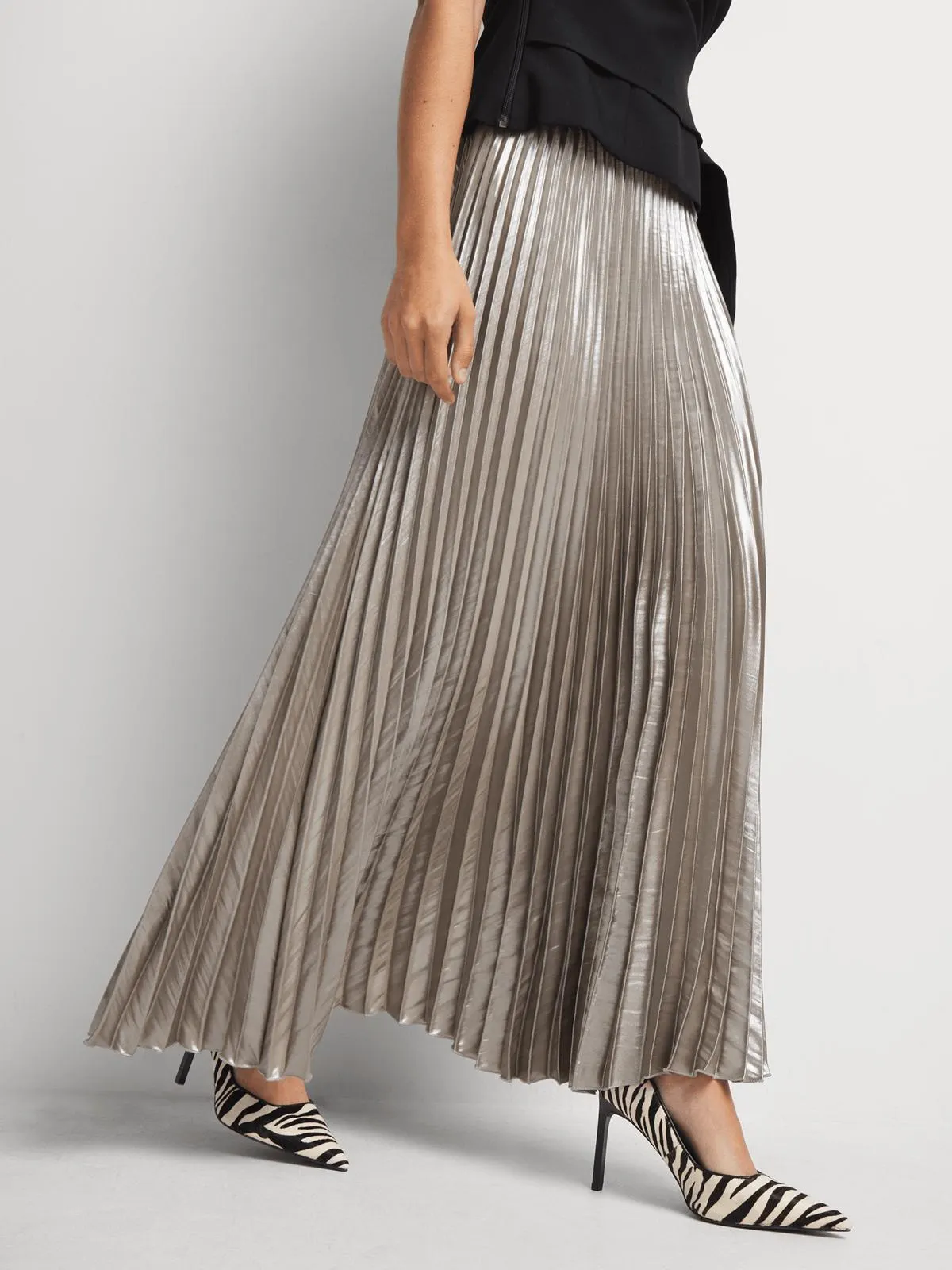 Luella Pleated Maxi Skirt