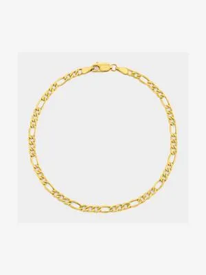 Yellow Gold Airsolid Figaro Bracelet
