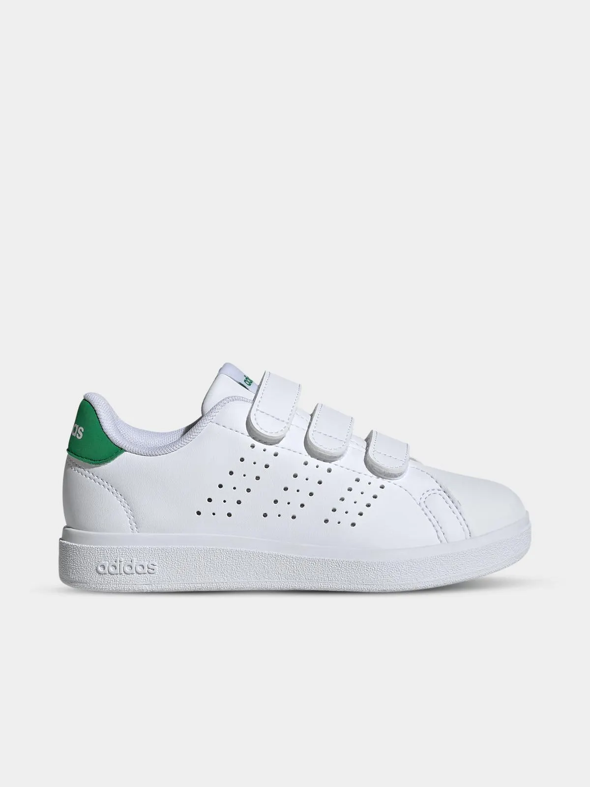 Kids adidas Advantage Base 2.0 White/Green Sneaker