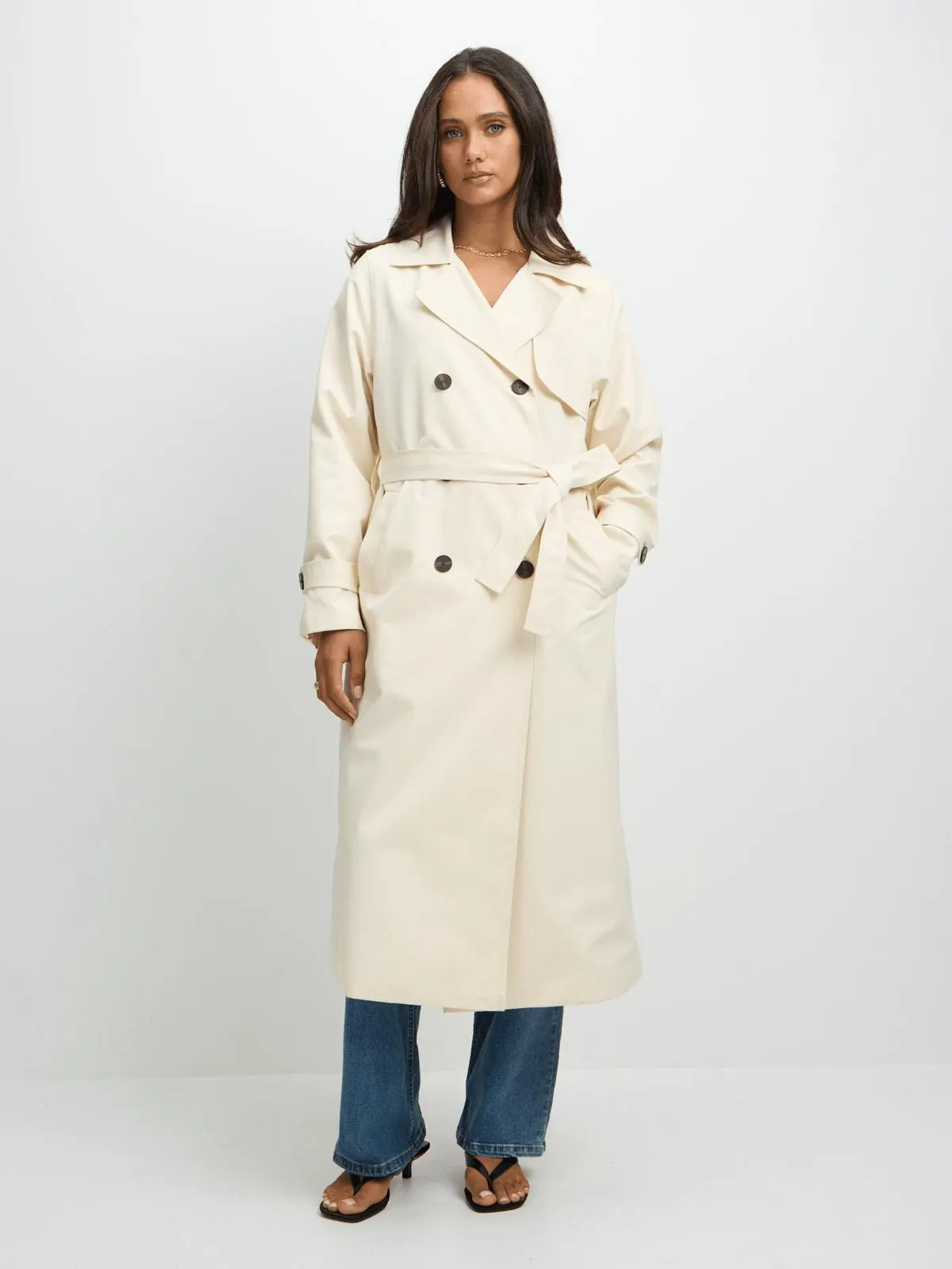 Jet Women's Light Stone Trench Coat