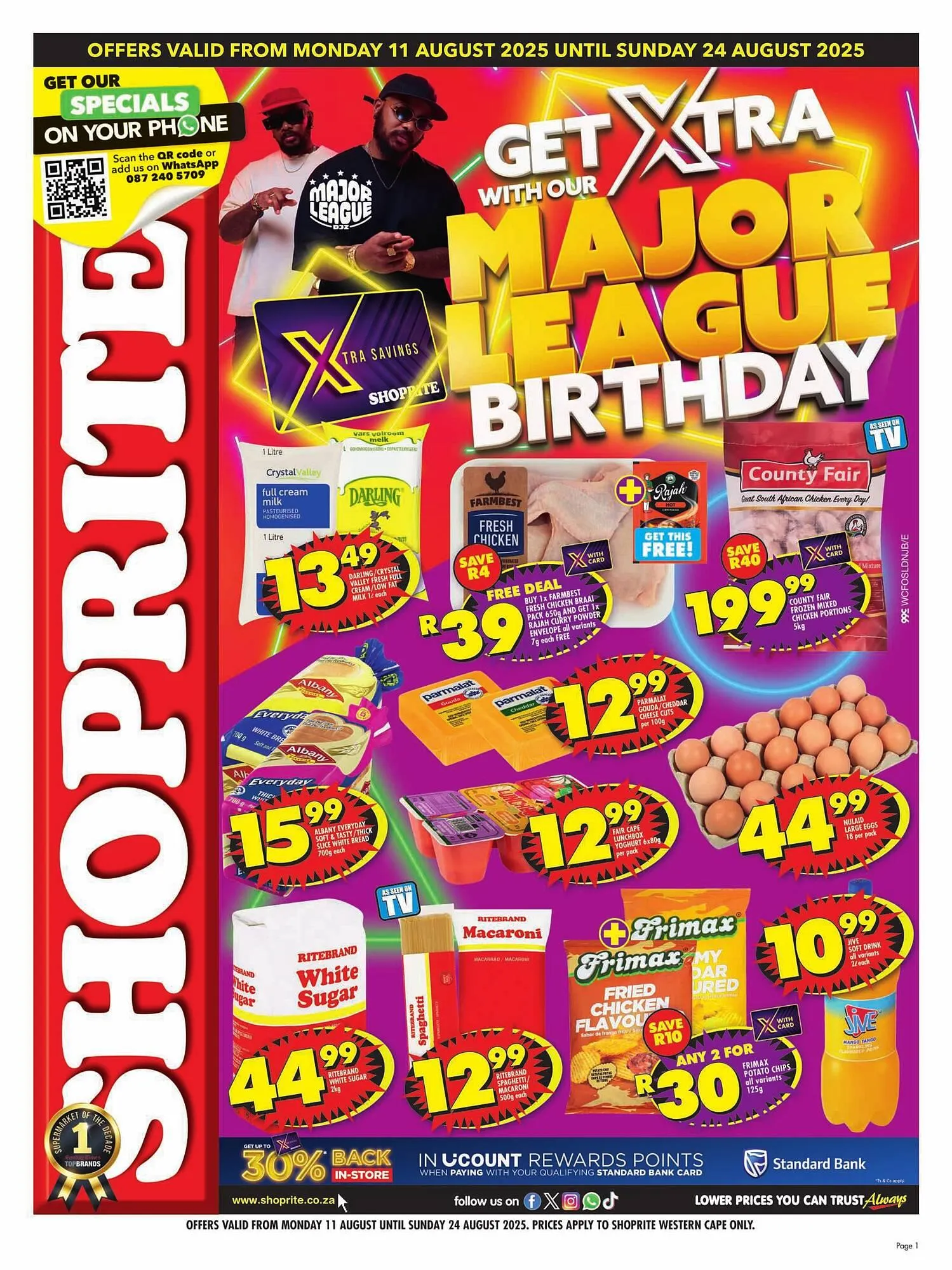 Shoprite catalogue from 11 August to 24 August 2025 - Catalogue Page 1