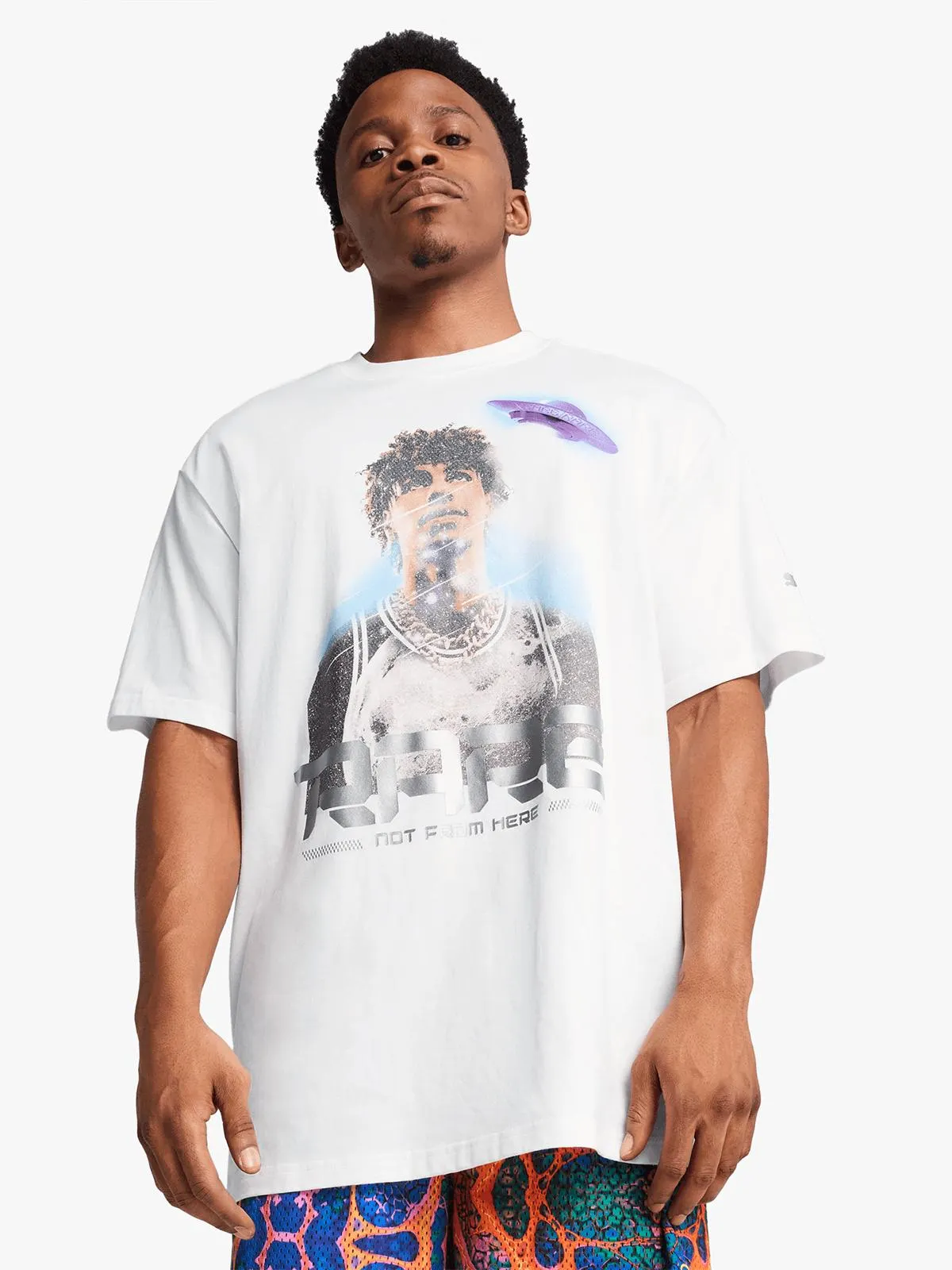 Puma x LaMelo Ball Men's Alien Skin White T-Shirt