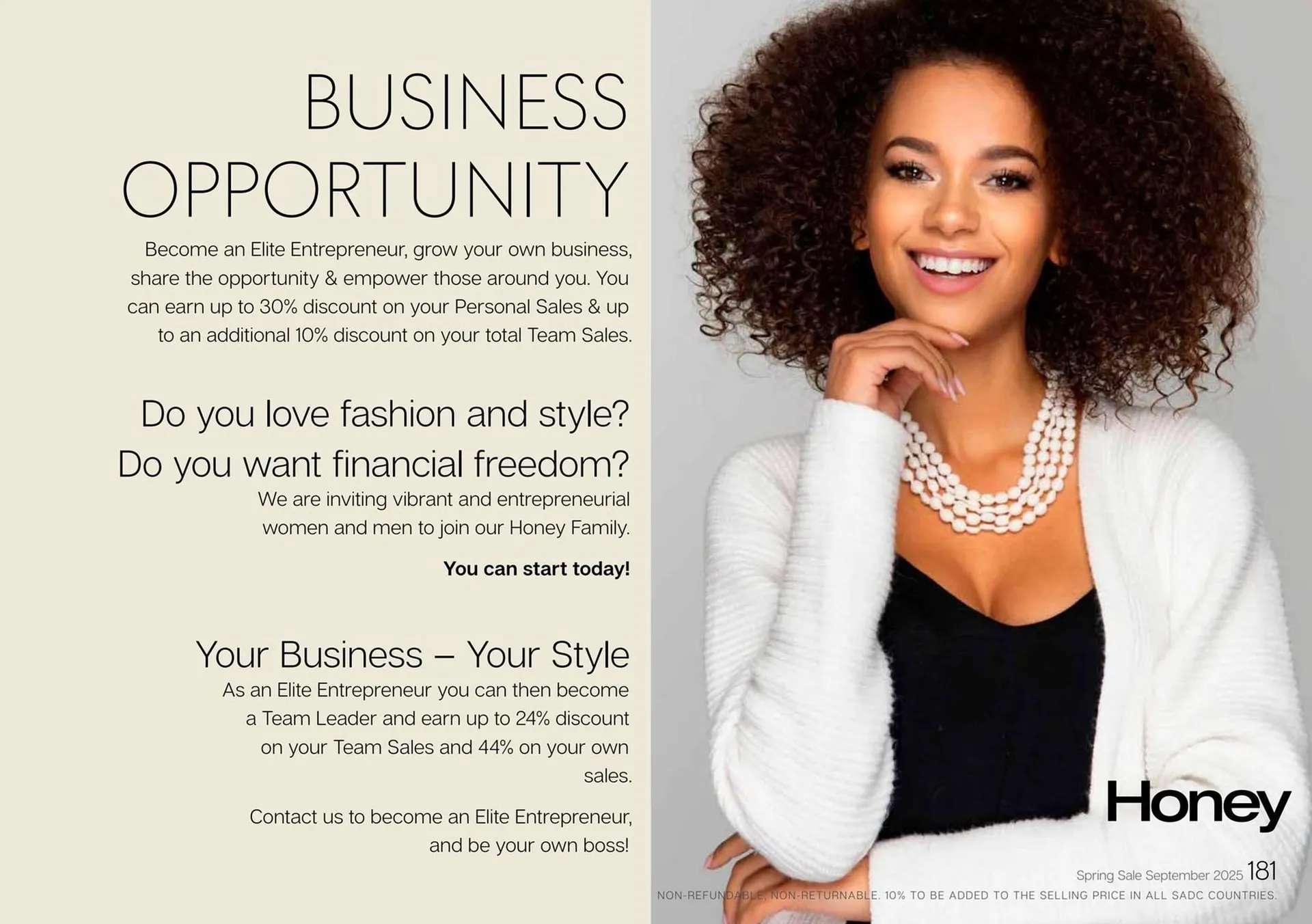 Honey Fashion Accessories catalogue from 3 September to 30 September 2025 - Catalogue Page 183