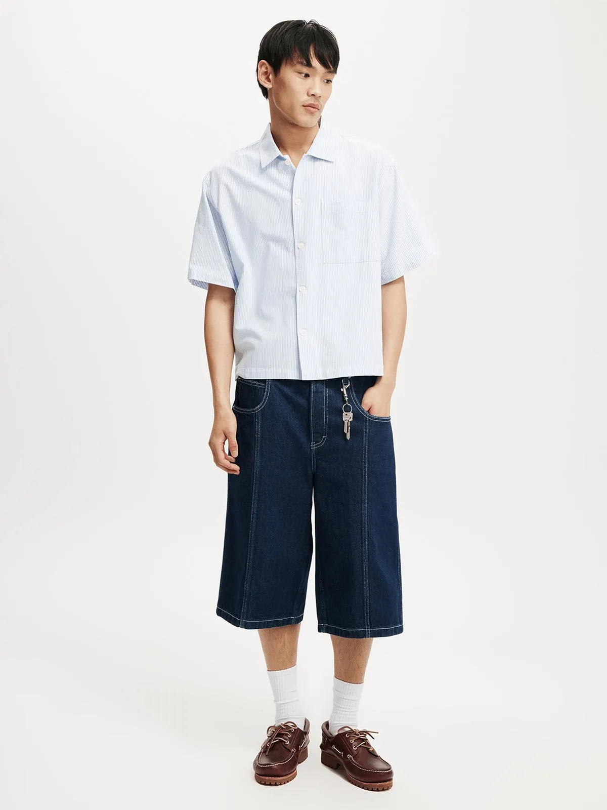 Men's Cotton On Blue Ventura Short Sleeve Shirt