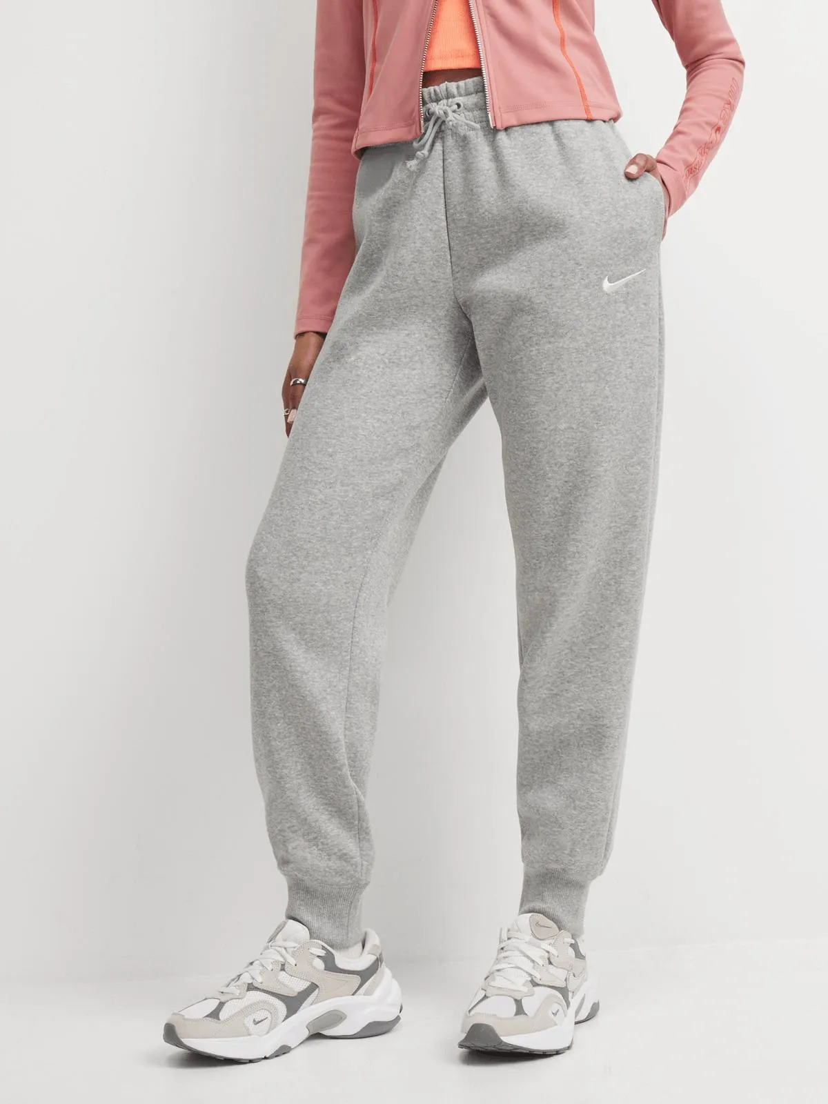 Nike Women's Nsw Phoenix Fleece Grey Track Pants