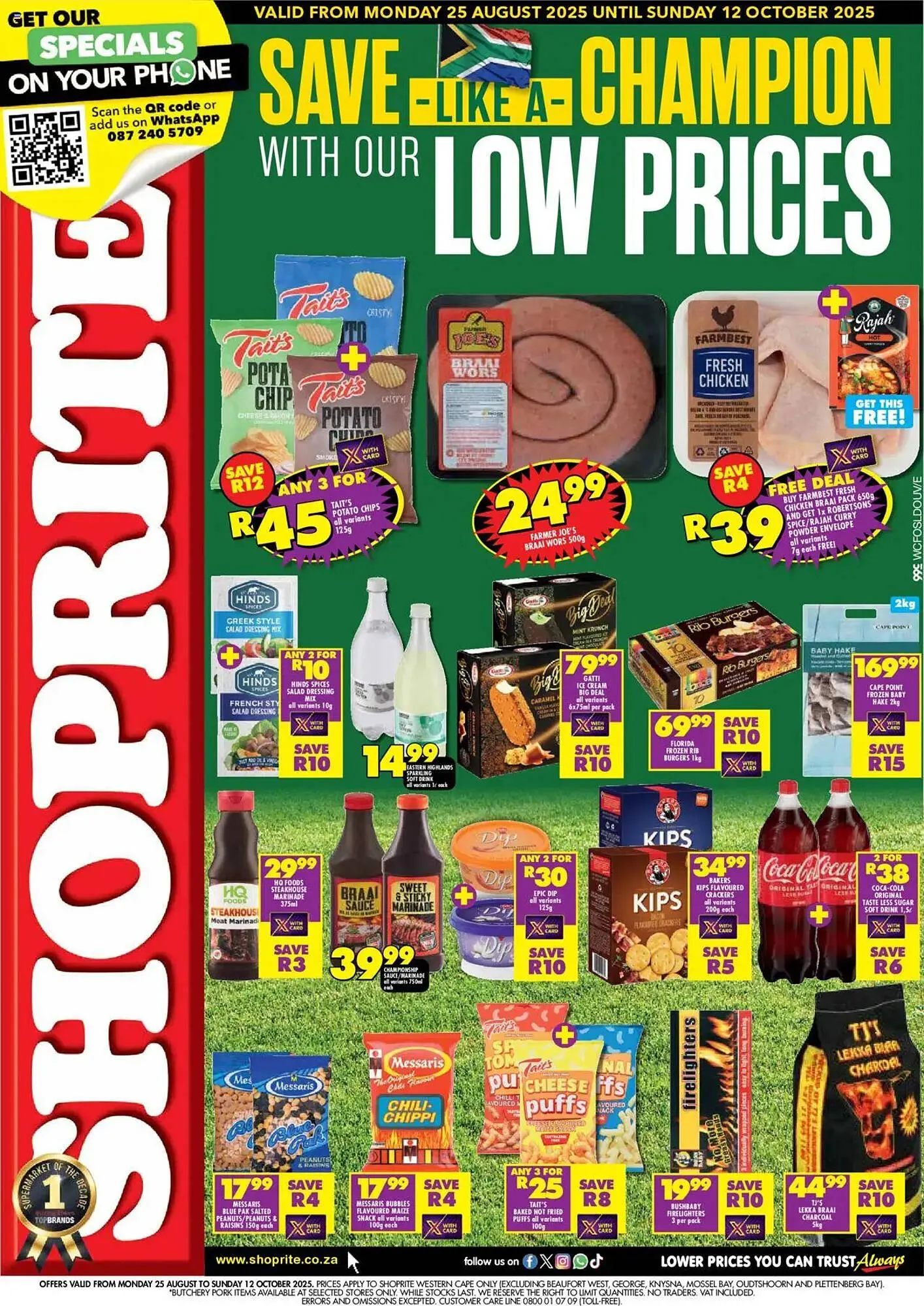 Shoprite catalogue from 25 August to 12 October 2025 - Catalogue Page 1