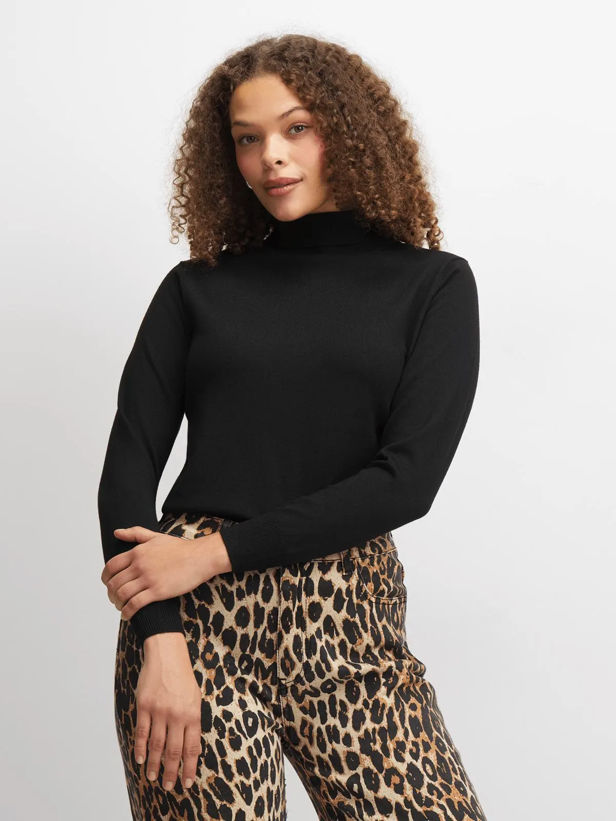 Jet Women's Black Poloneck