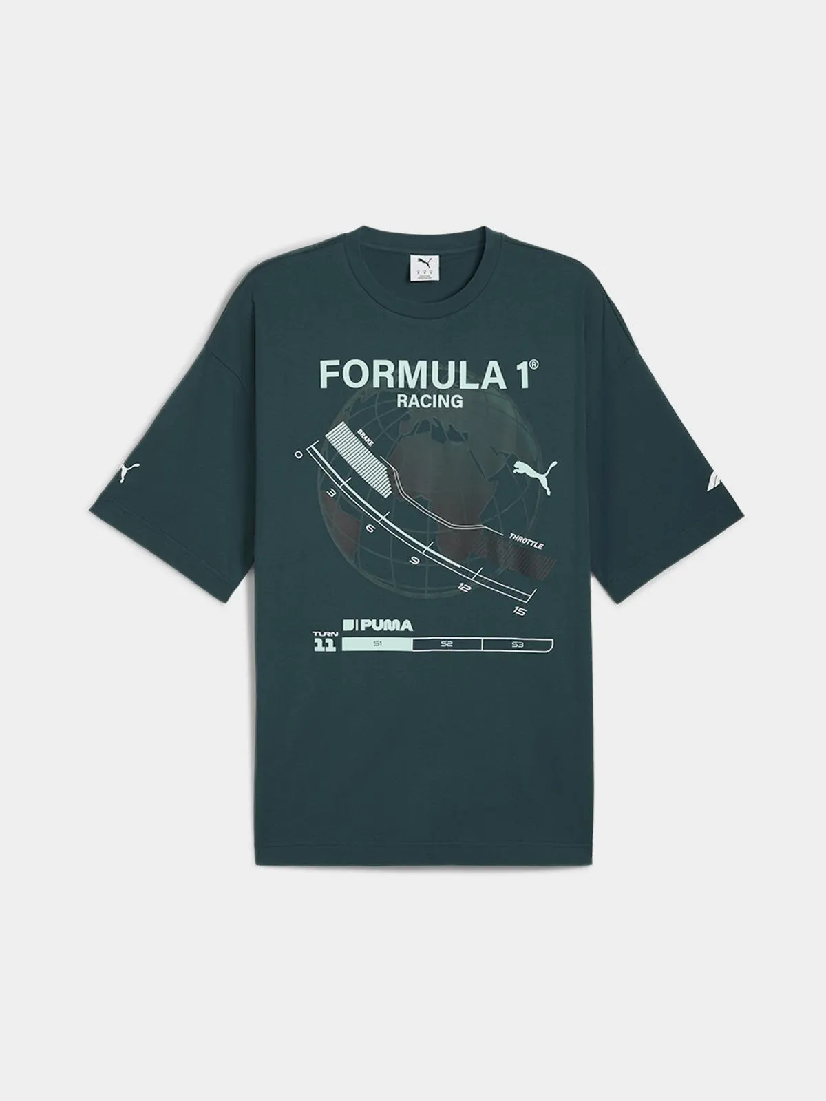 Puma Men's F1 Graphic Relaxed Green T-Shirt