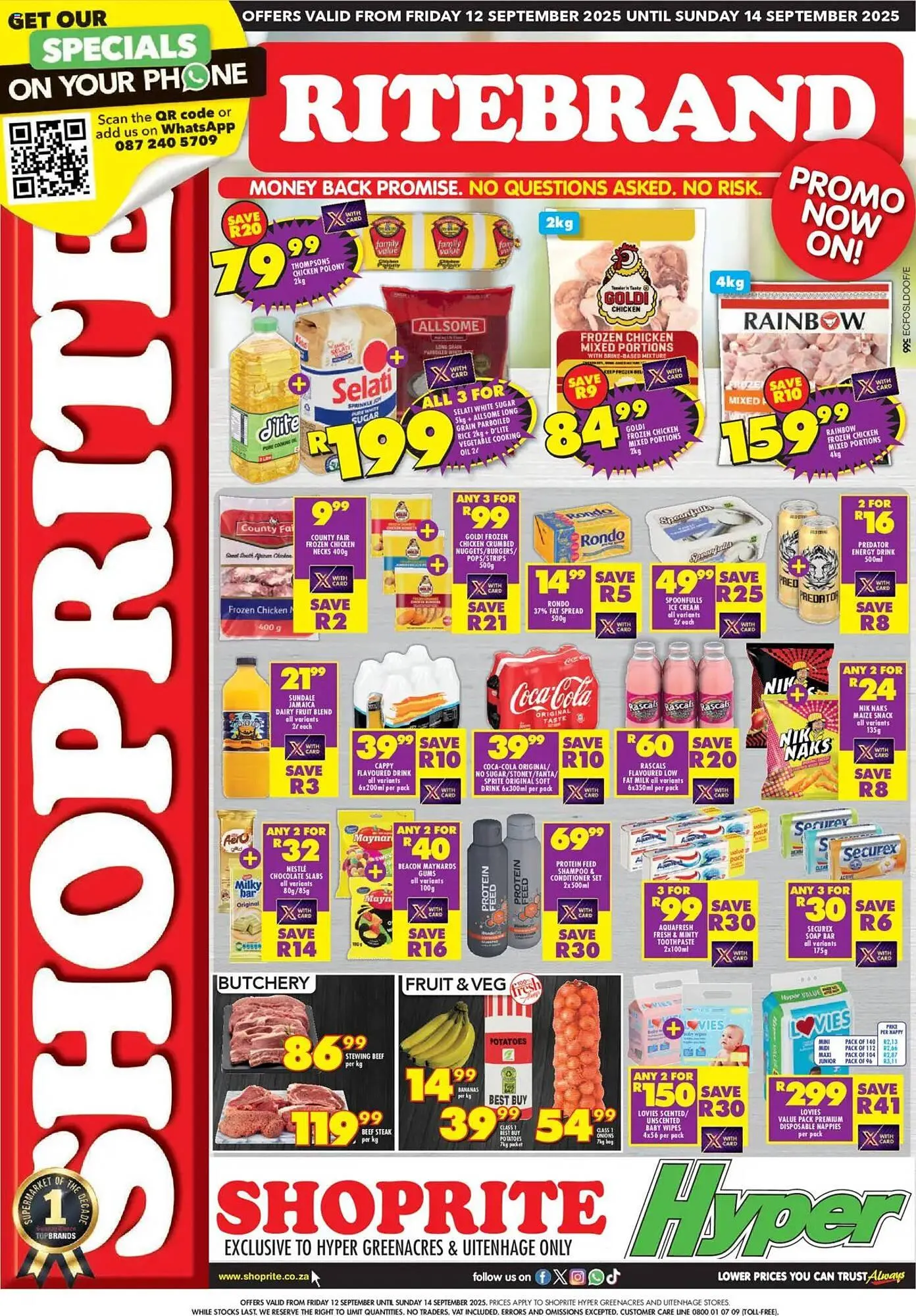 Shoprite catalogue from 12 September to 14 September 2025 - Catalogue Page 1