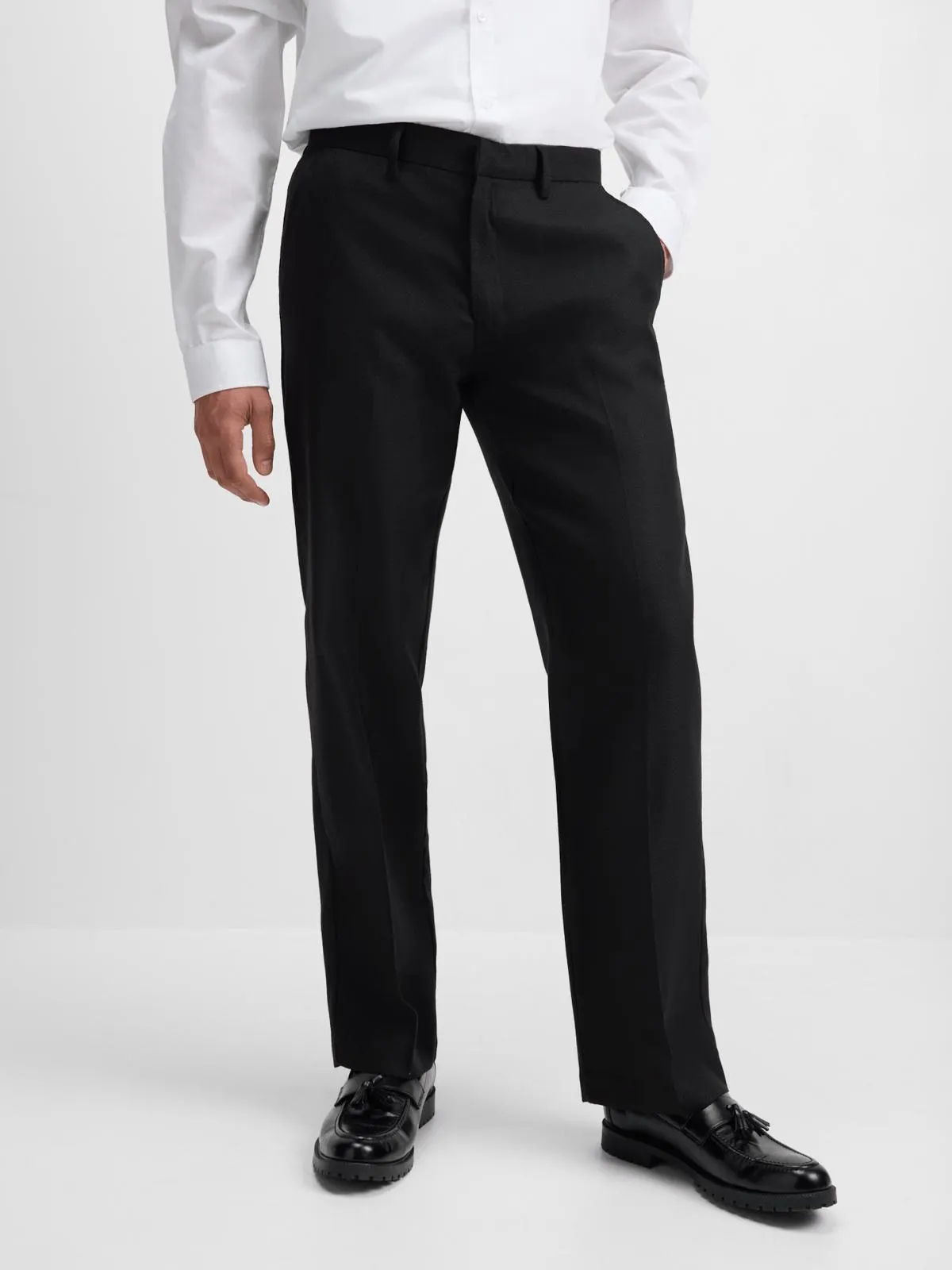 Jet Men’s Black Textured Trouser
