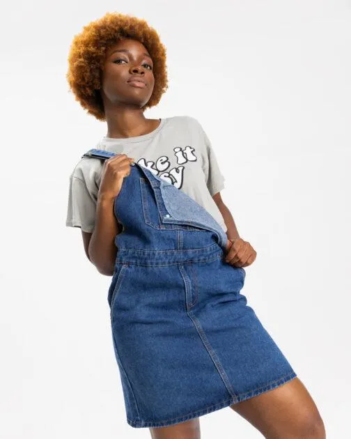 Ladies Denim Pinafore