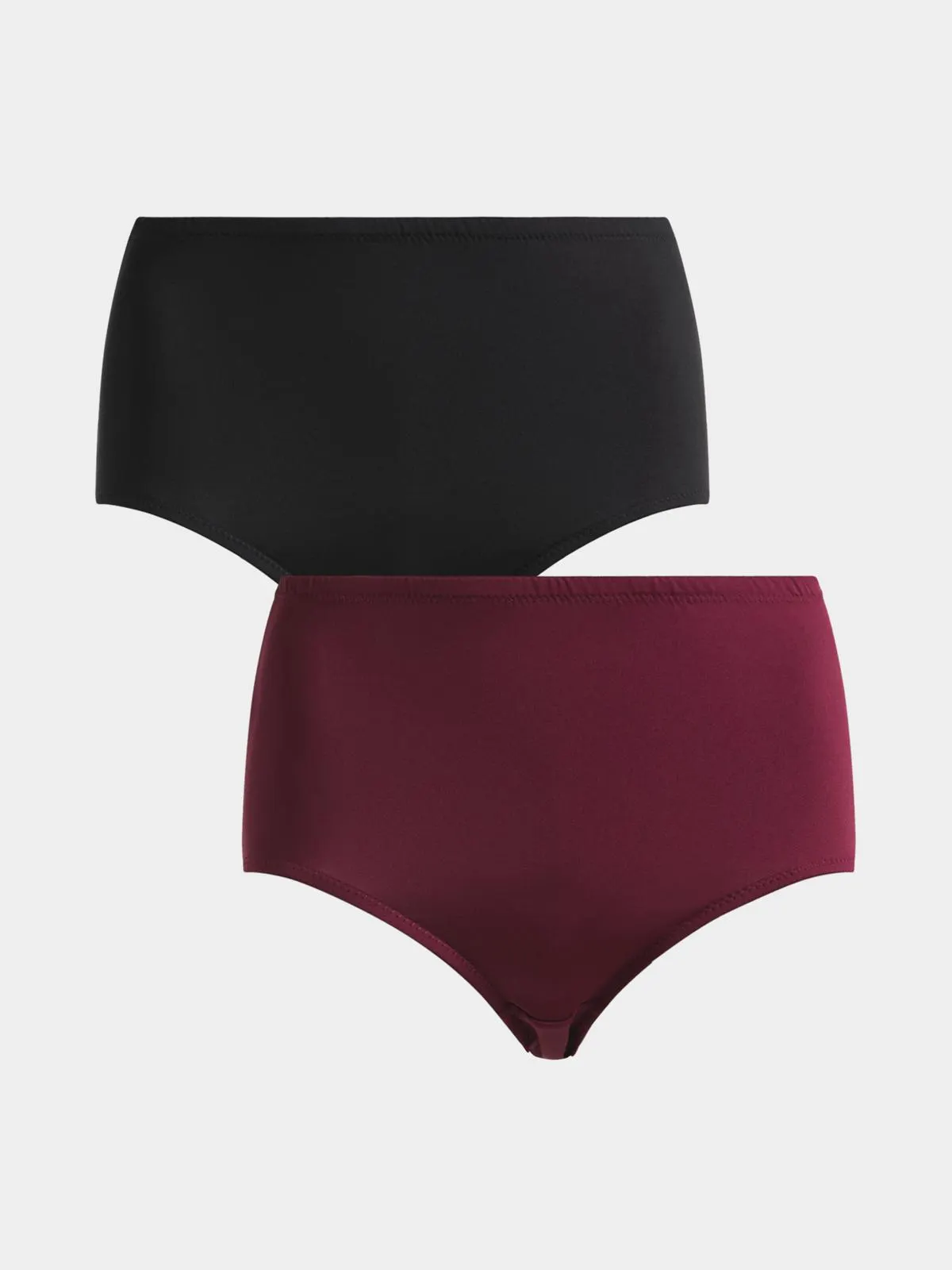 Jet Women's Burgundy/Black 2 Pack Full Brief