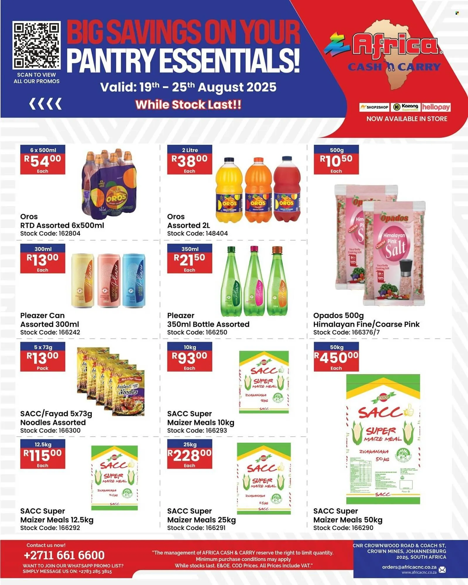 Africa Cash and Carry catalogue from 19 August to 25 August 2025 - Catalogue Page 1