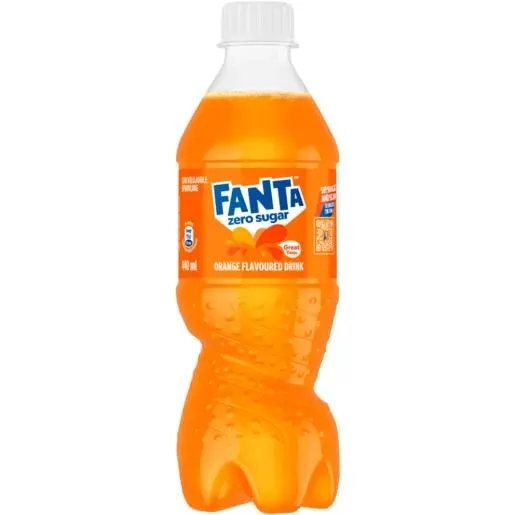 Fanta Zero Sugar Orange Flavoured Sparkling Drink 440ml