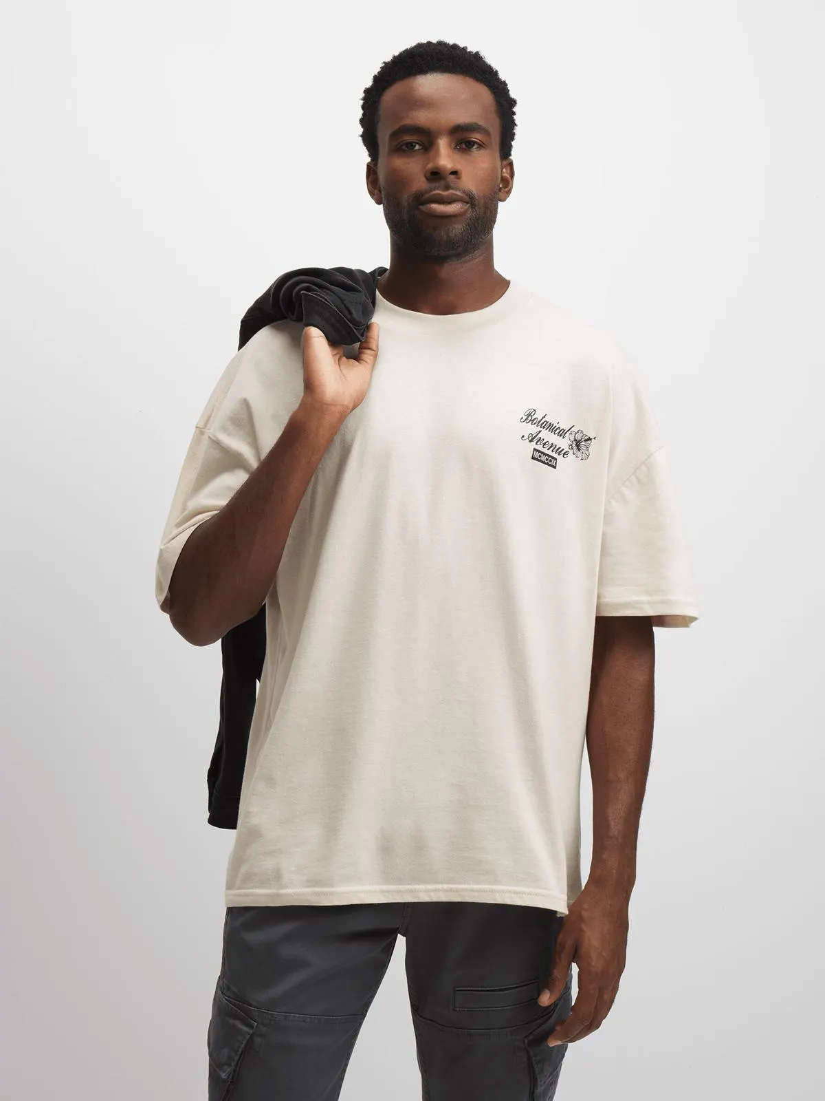 Jet Men's Ecru Graphic T-Shirt