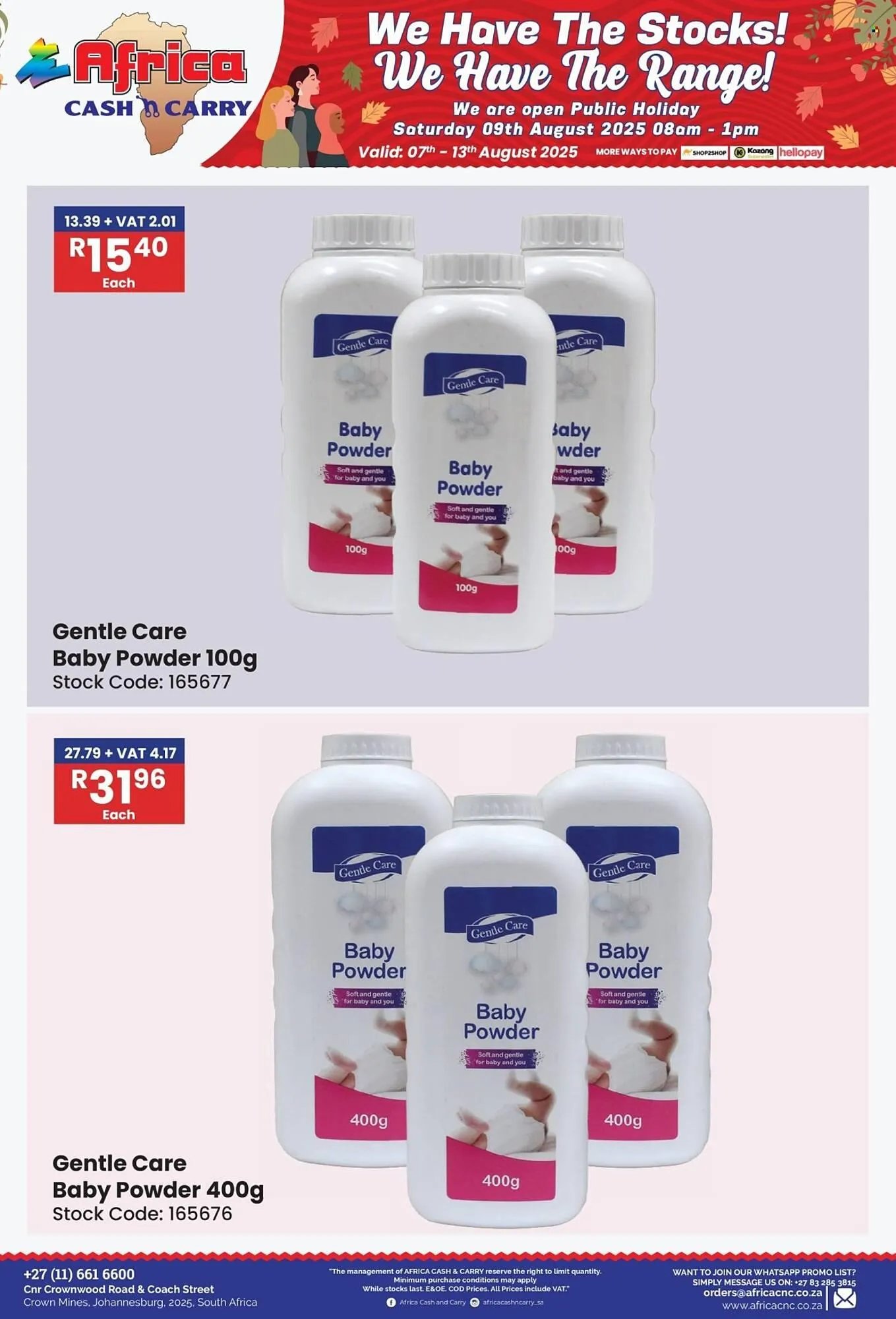 Africa Cash and Carry catalogue from 7 August to 13 August 2025 - Catalogue Page 26