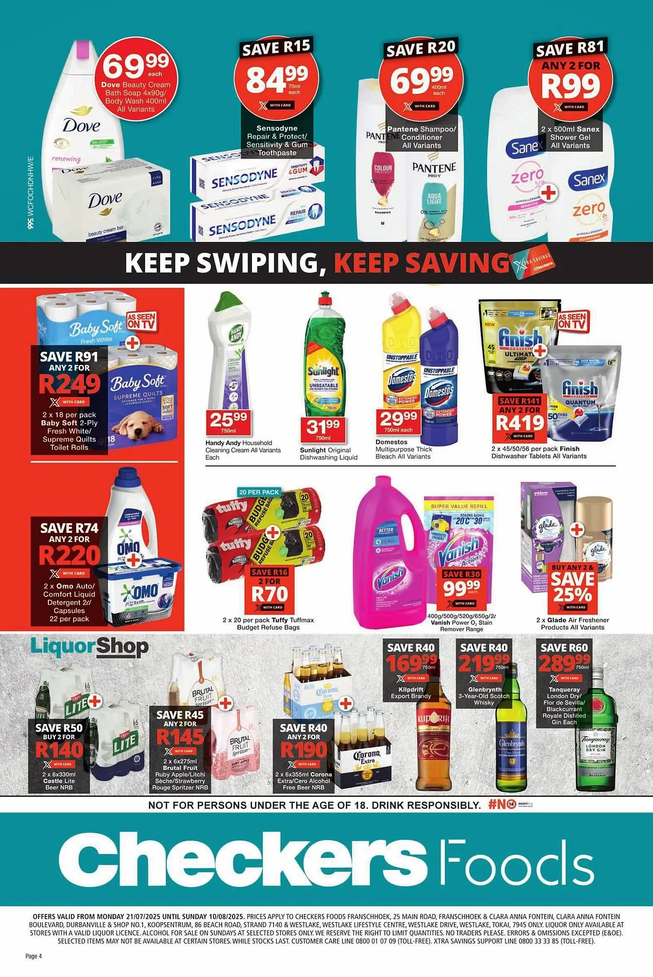 Checkers catalogue from 21 July to 10 August 2025 - Catalogue Page 4
