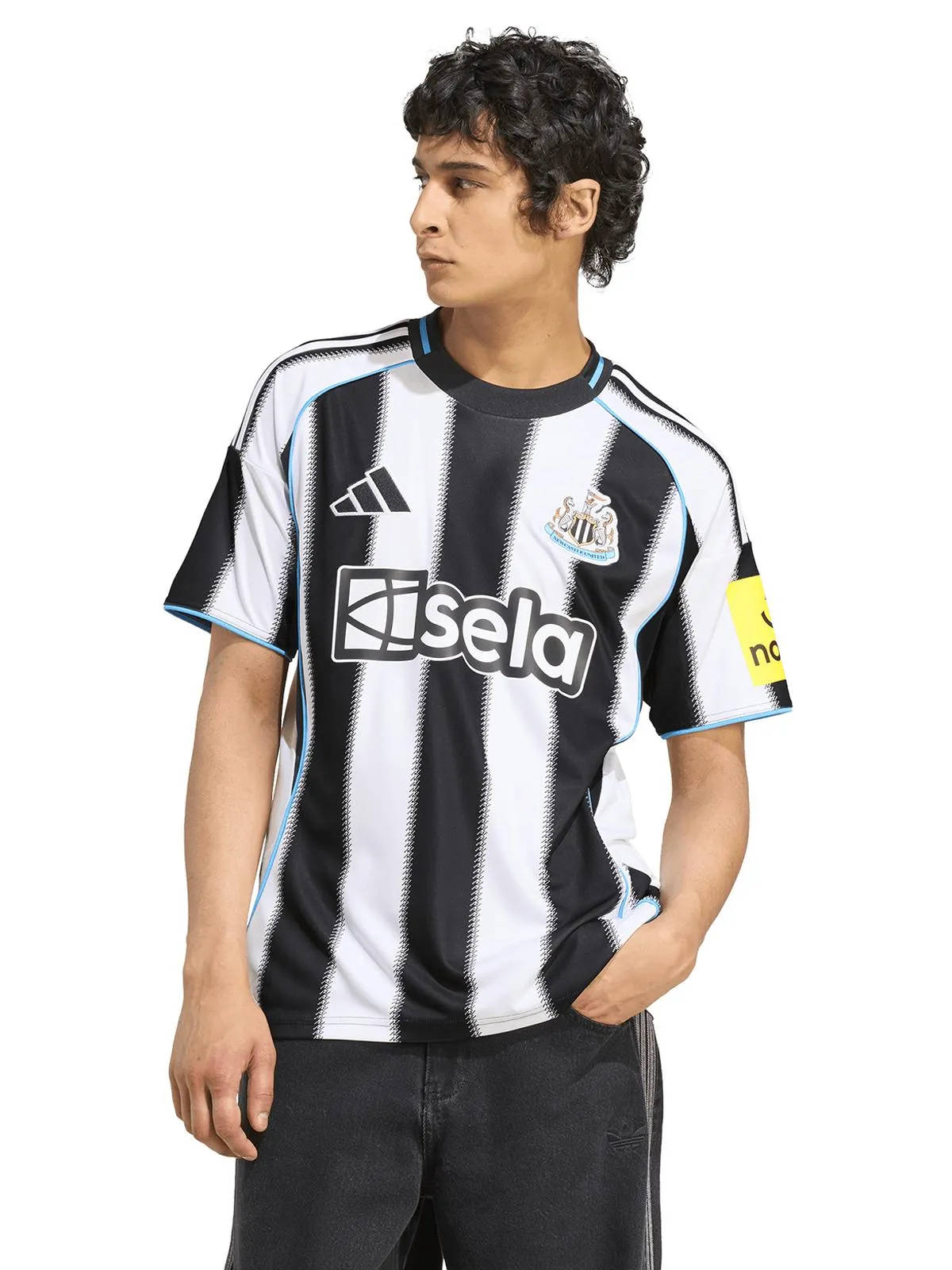 adidas Mens Newcastle United Home 25/26 Black/White Stadium Jersey