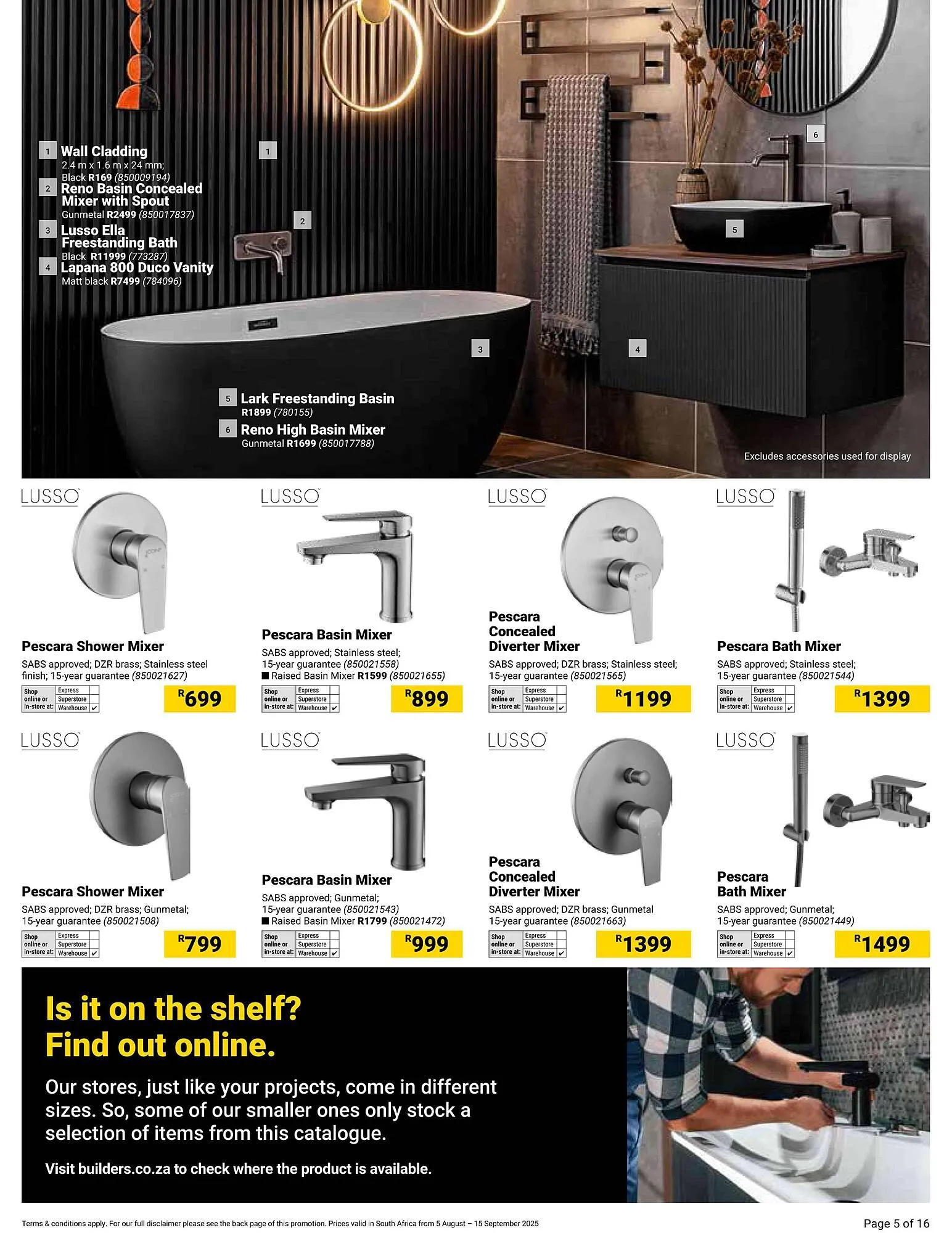 Builders Warehouse catalogue from 5 August to 15 September 2025 - Catalogue Page 5