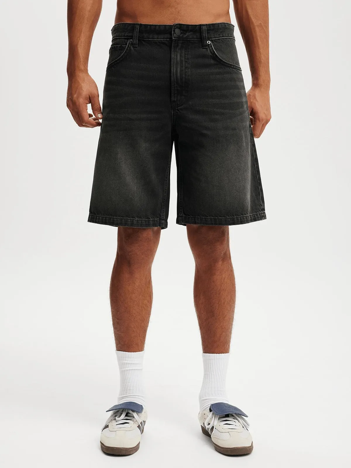 Men's Cotton On Black Baggy Denim Shorts