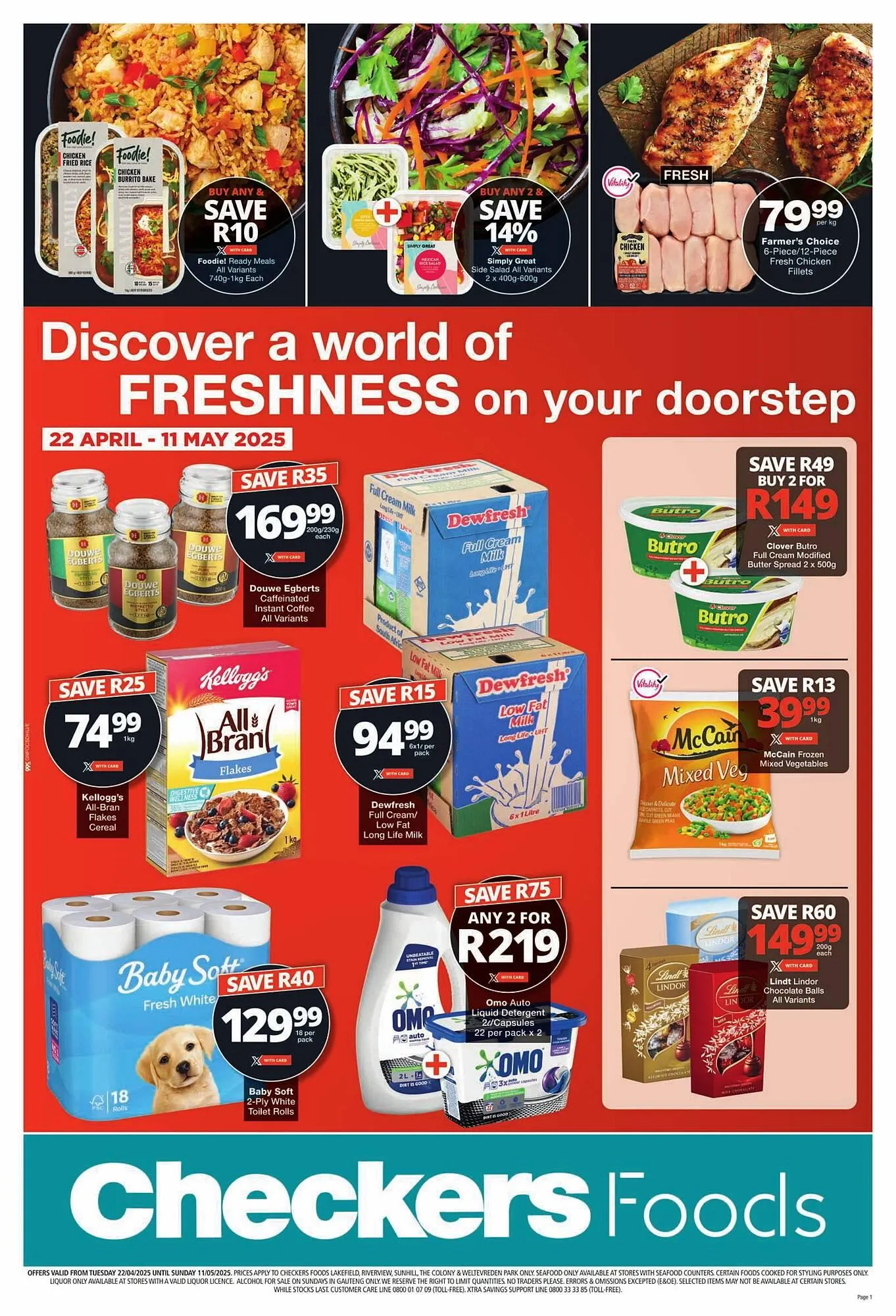 Checkers catalogue from 22 April to 11 May 2025 - Catalogue Page 1