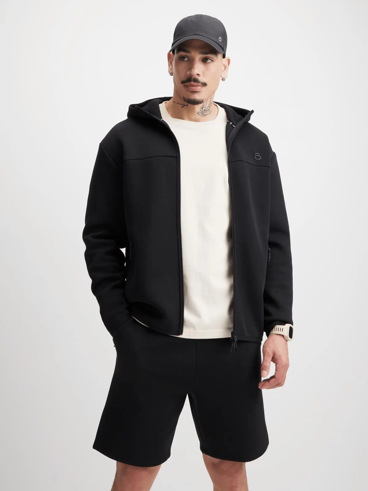 TS Mens Studio-Tech Black Fleece Shorts