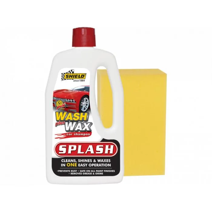 Shield Splash Car Shampoo 1 Litre + Sponge