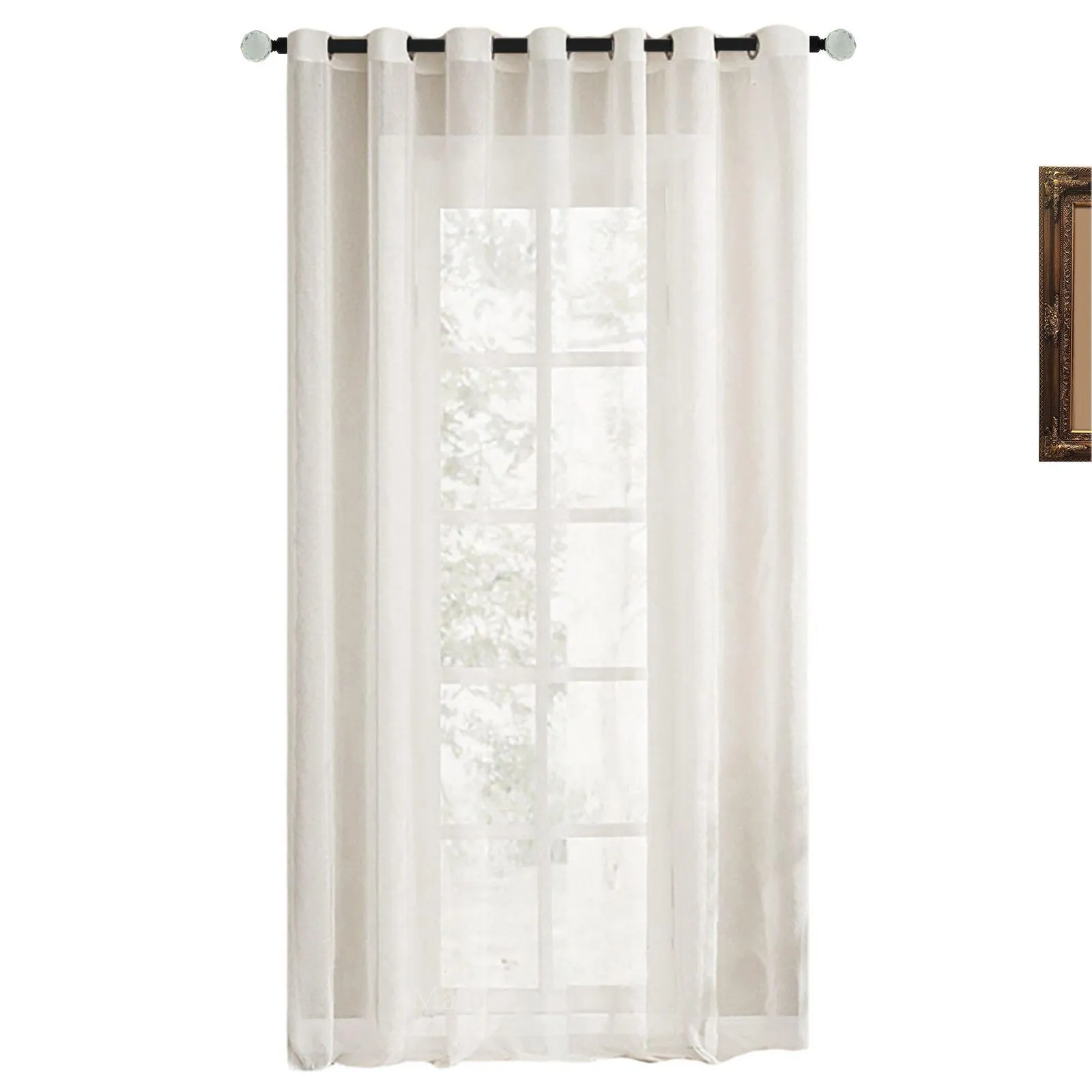 Matoc Designs Curtain -Mystic Voile -Cream -Eyelet - 600cm W x 233cm H