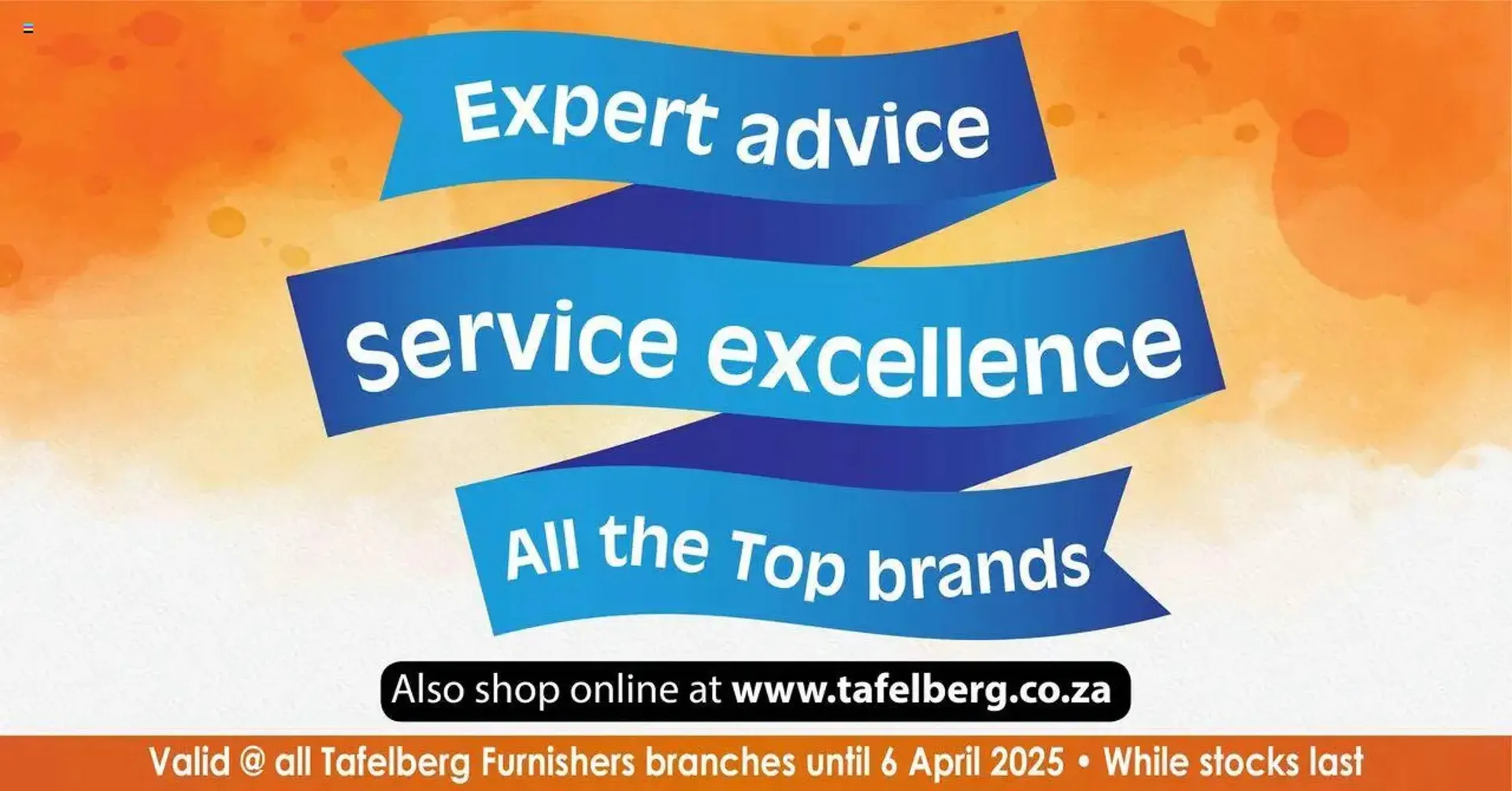 Tafelberg Furnishers catalogue from 26 March to 6 April 2025 - Catalogue Page 1