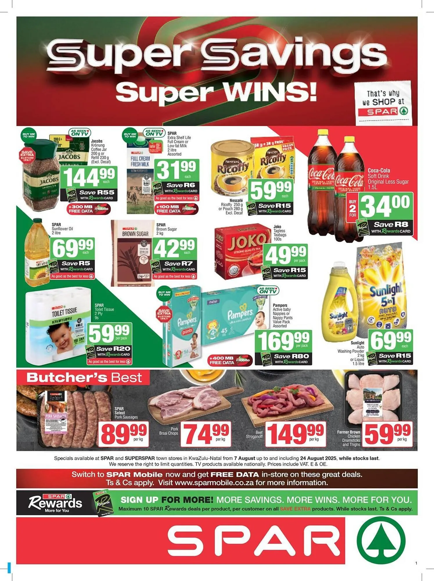 KwikSpar catalogue from 7 August to 24 August 2025 - Catalogue Page 1