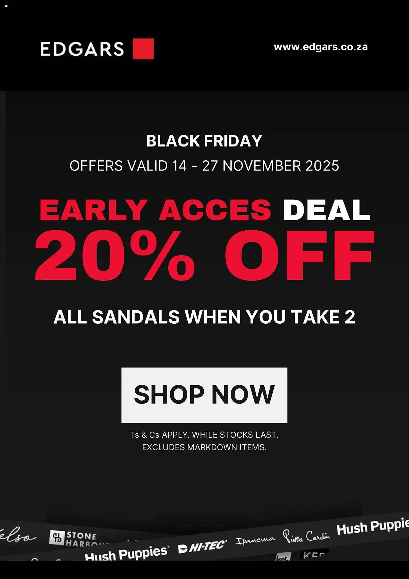 Edgars catalogue from 20 November to 27 November 2025 - Catalogue Page 1