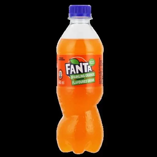 Fanta Orange Flavoured Sparkling Soft Drink Bottle 440ml