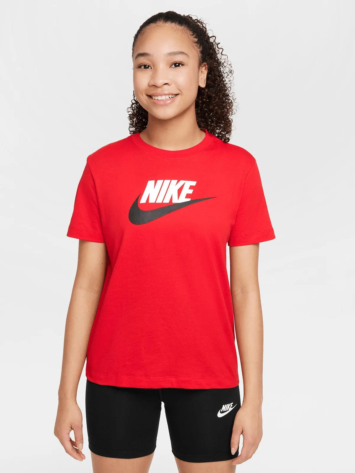 Nike Unisex Youth Sportswear Futura HBR Red T-Shirt