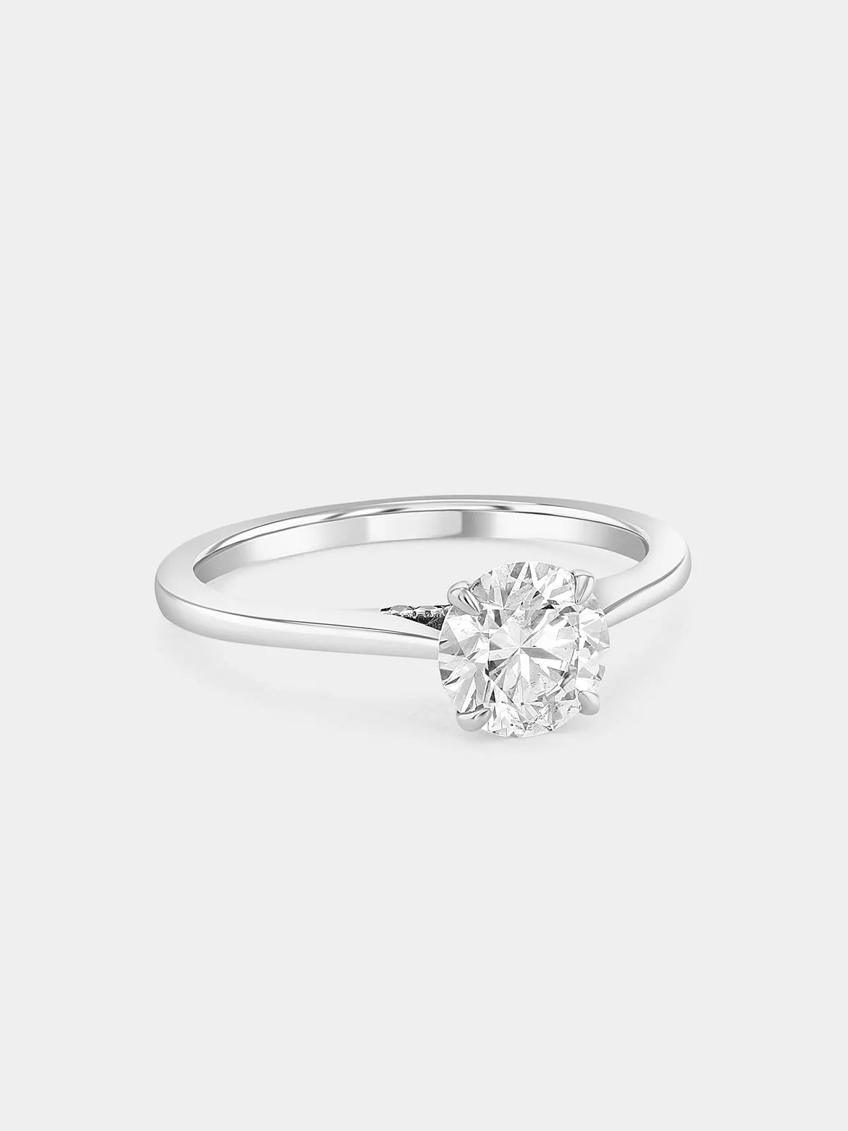 White Gold 1ct Lab Grown Diamond Solitaire Ring