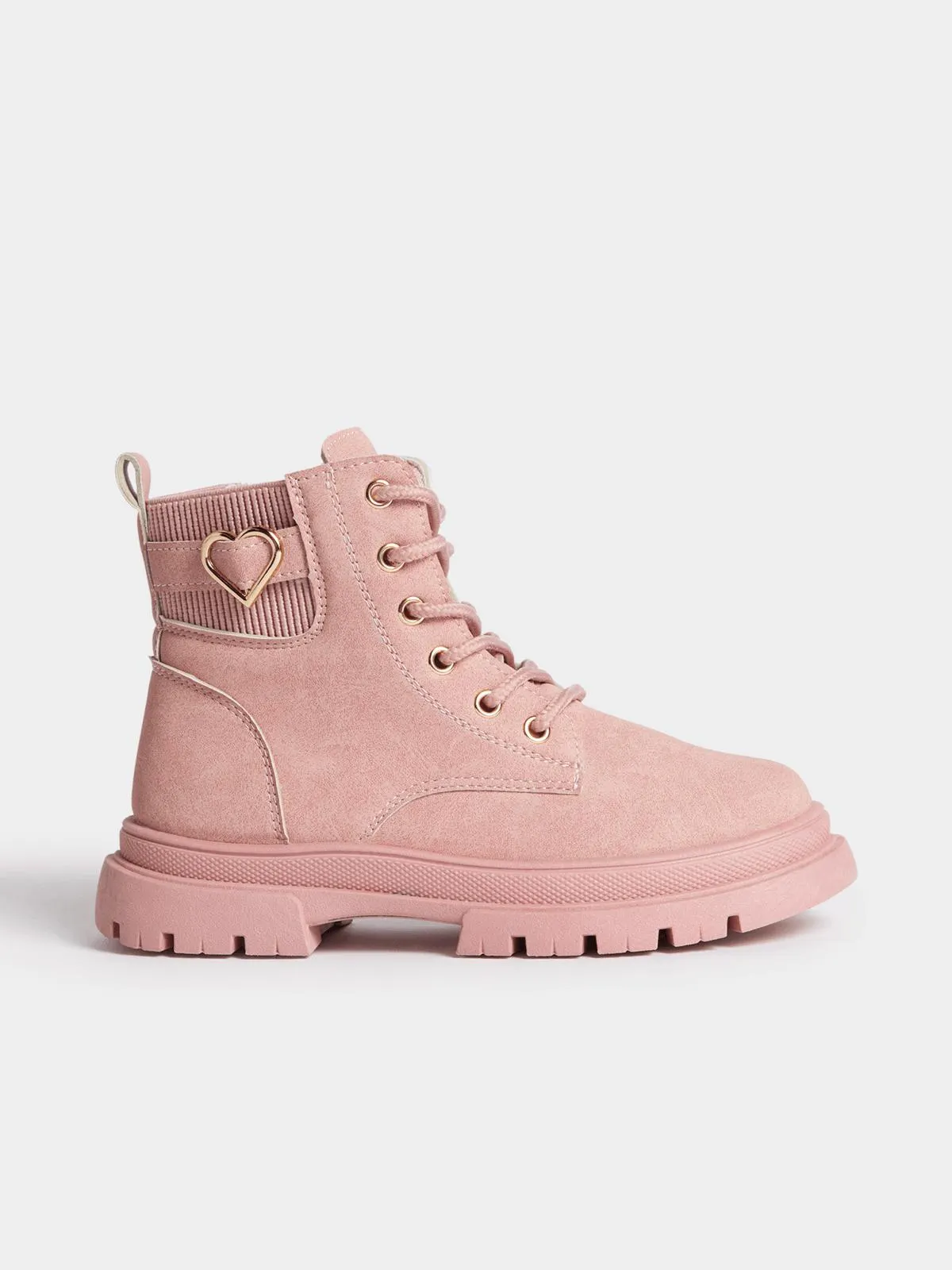 Exact Older Girl's Pink Military Boots