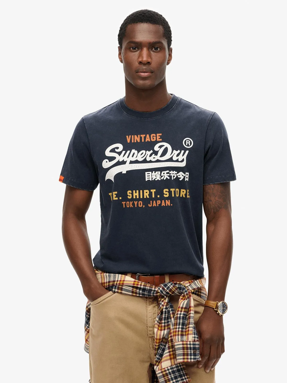 Men's Superdry Navy Vl Cali Relaxed T-shirt