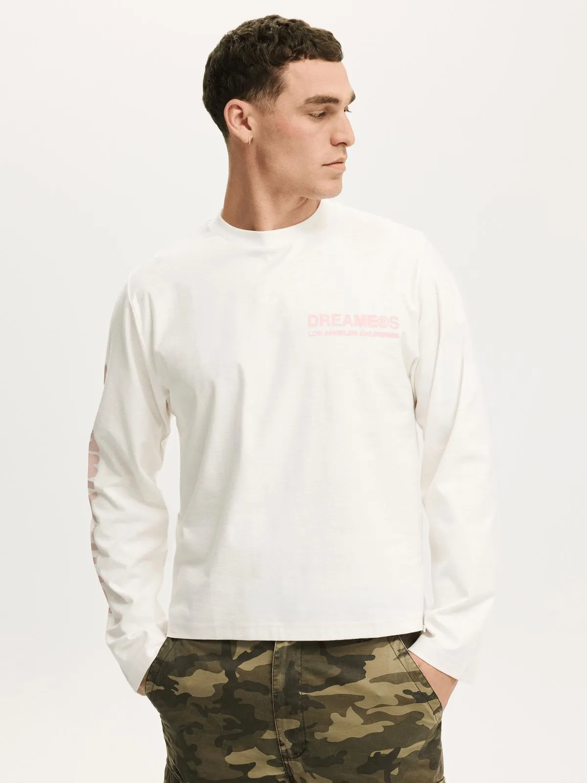 Men's Cotton On Multi Cropped Long Sleeve T-shirt