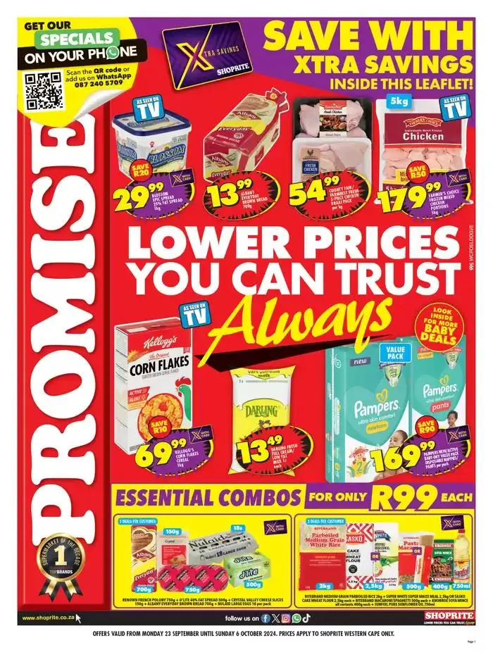 Shoprite Promise Western Cape from 24 September to 6 October 2024 - Catalogue Page 1