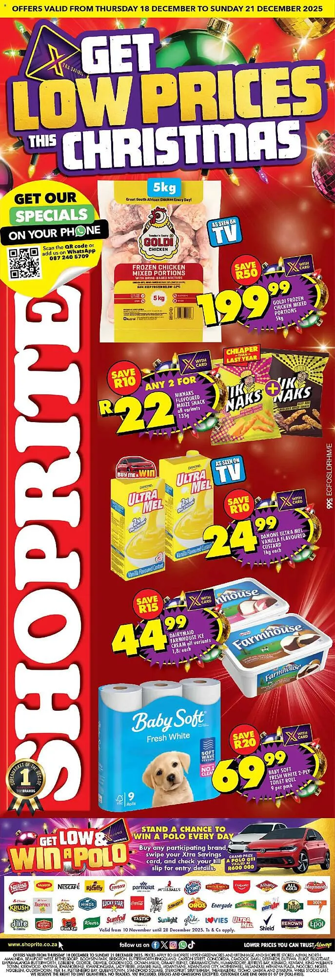 Shoprite catalogue from 18 December to 21 December 2025 - Catalogue Page 1