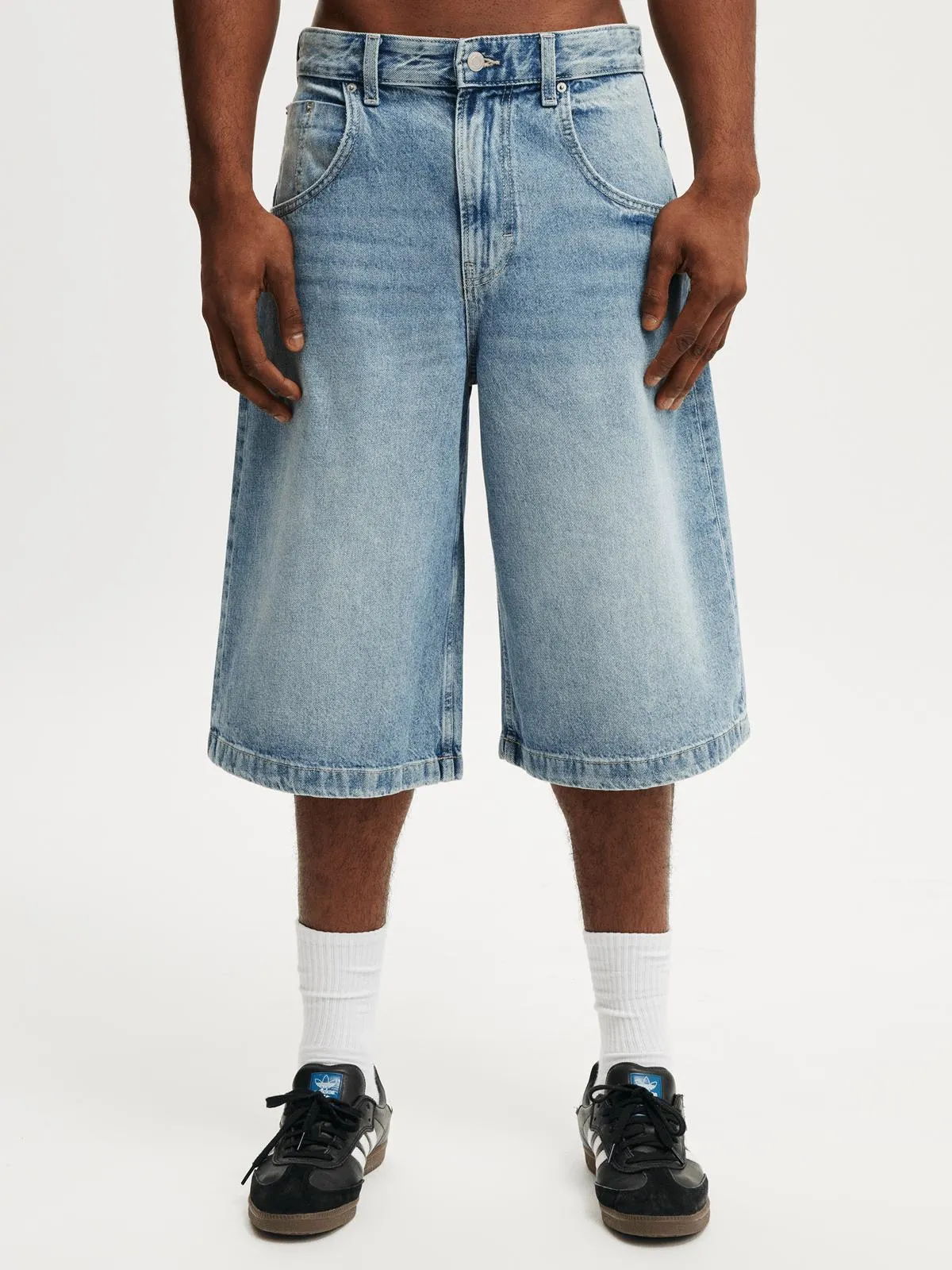 Men's Cotton On Light Blue Y2k Super Wide Jorts