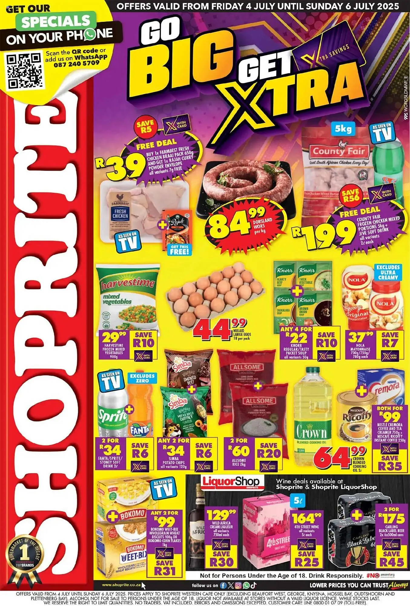 Shoprite catalogue from 4 July to 6 July 2025 - Catalogue Page 1