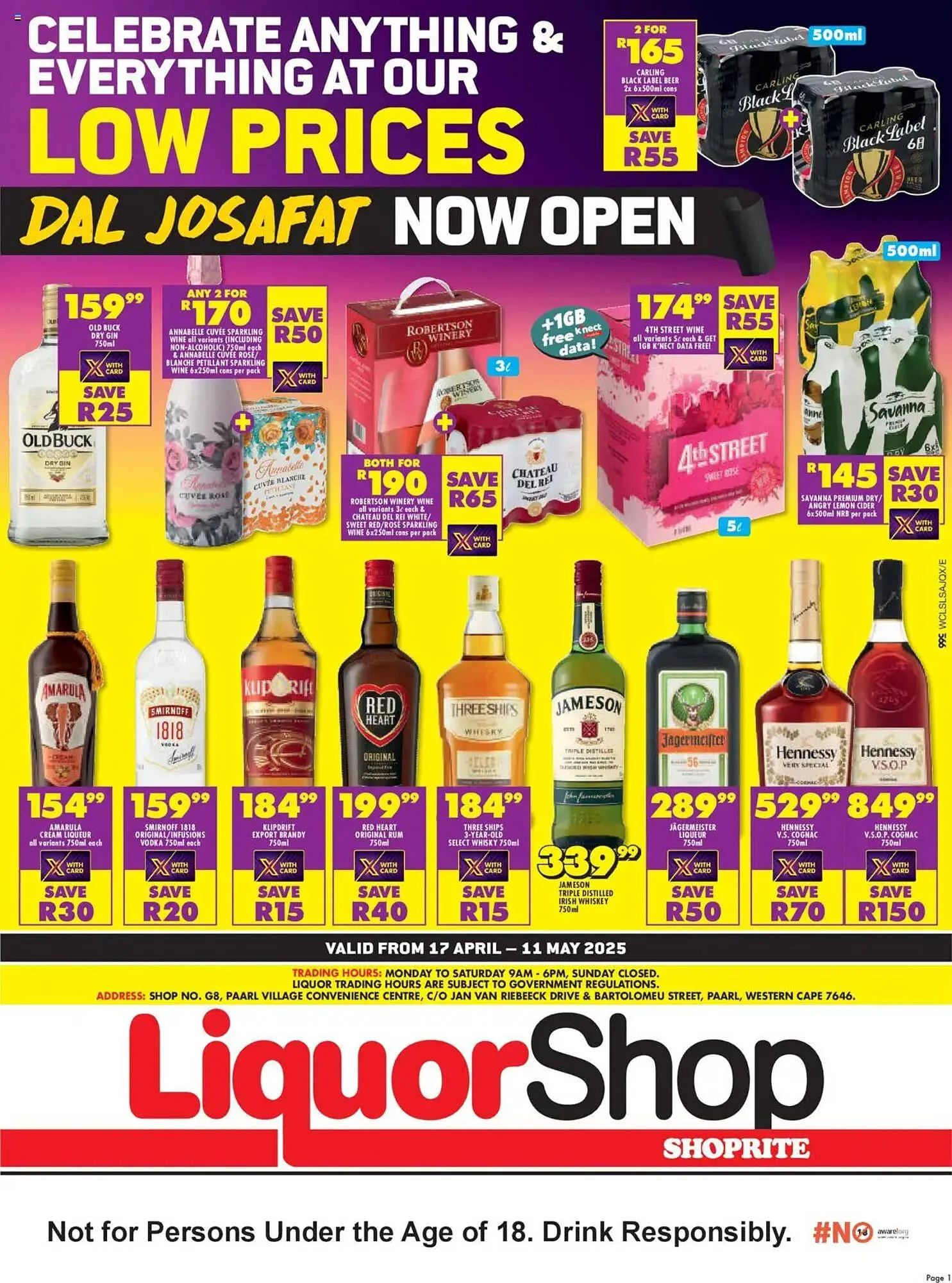 Shoprite catalogue from 17 April to 11 May 2025 - Catalogue Page 1