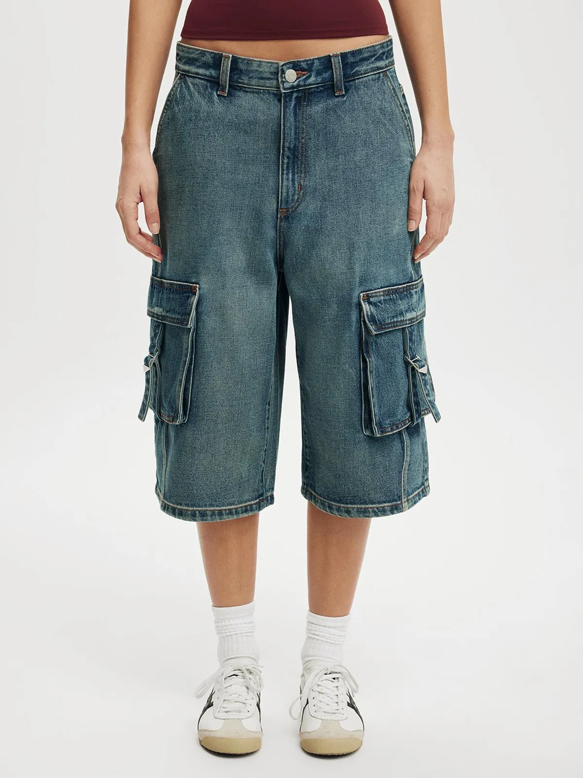 Women's Cotton On Blue 91 Baggy Denim Jorts